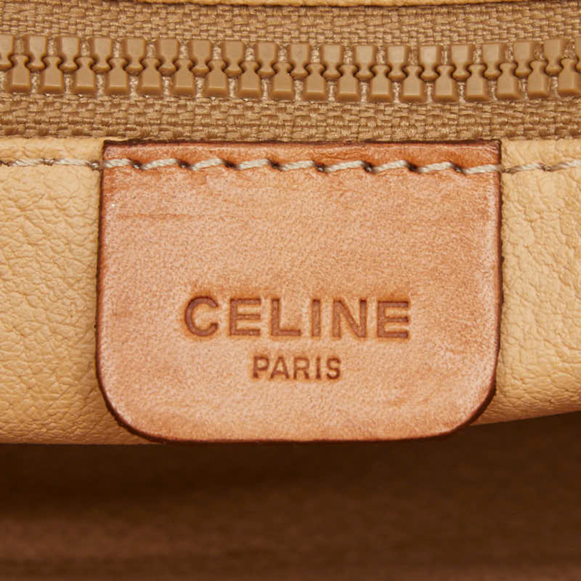 Celine Brown Pvc Leather Clutch Bag (Pre-Owned)