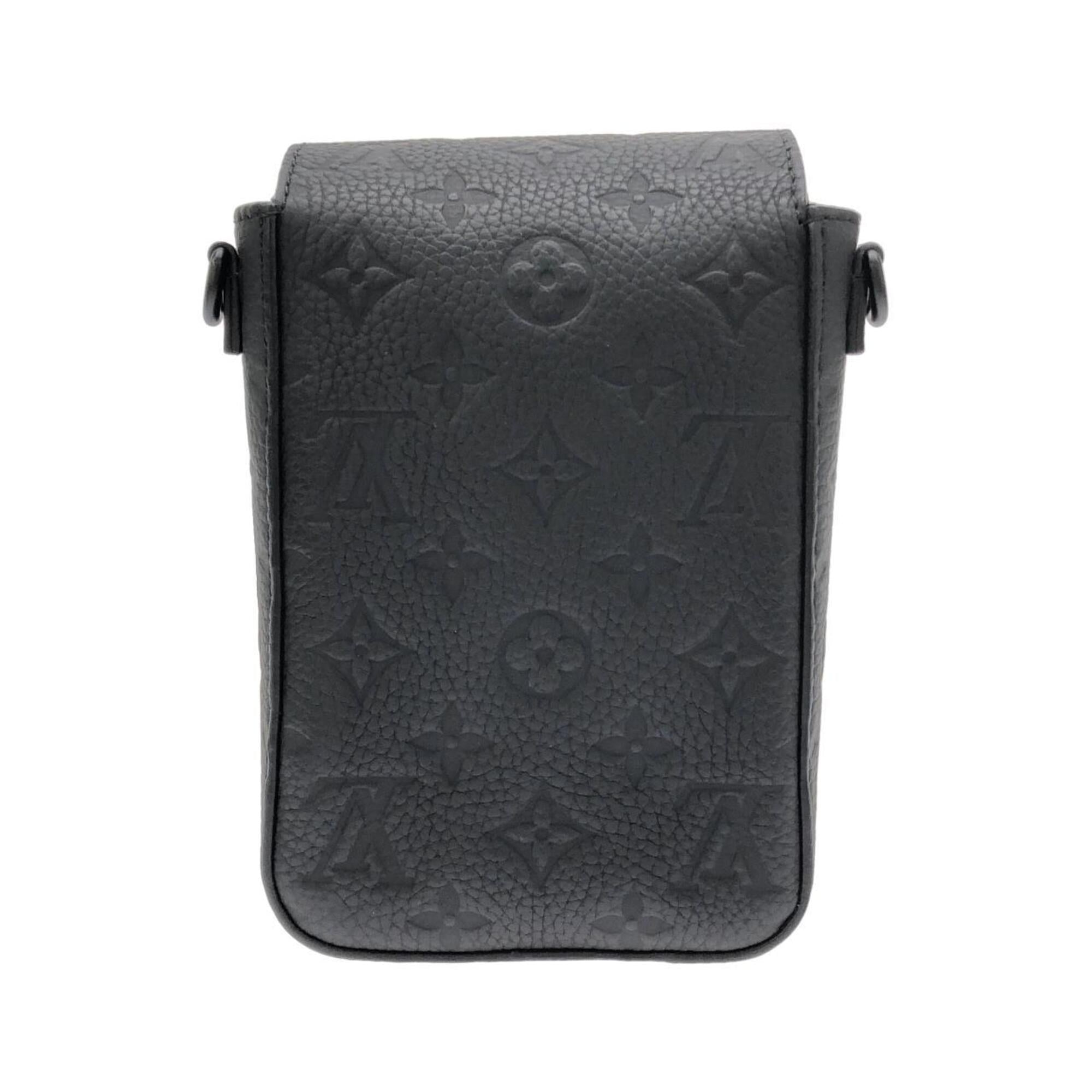 Louis Vuitton Black Leather Shoulder Bag (Pre-Owned)
