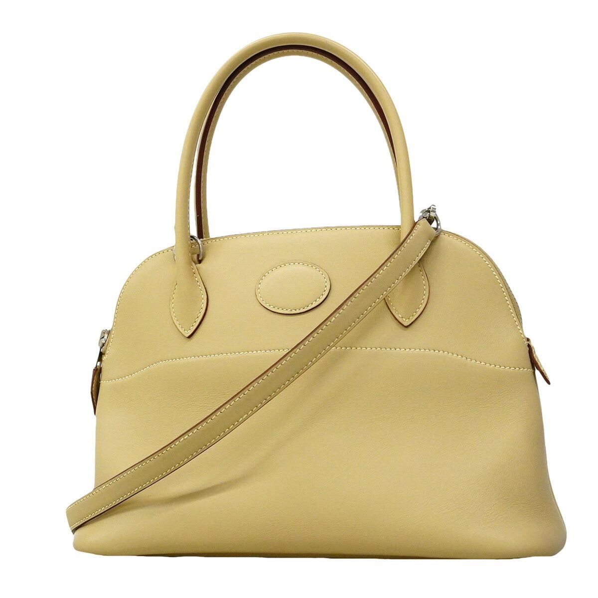 Hermes Beige Swift Leather Handbag (Pre-Owned)