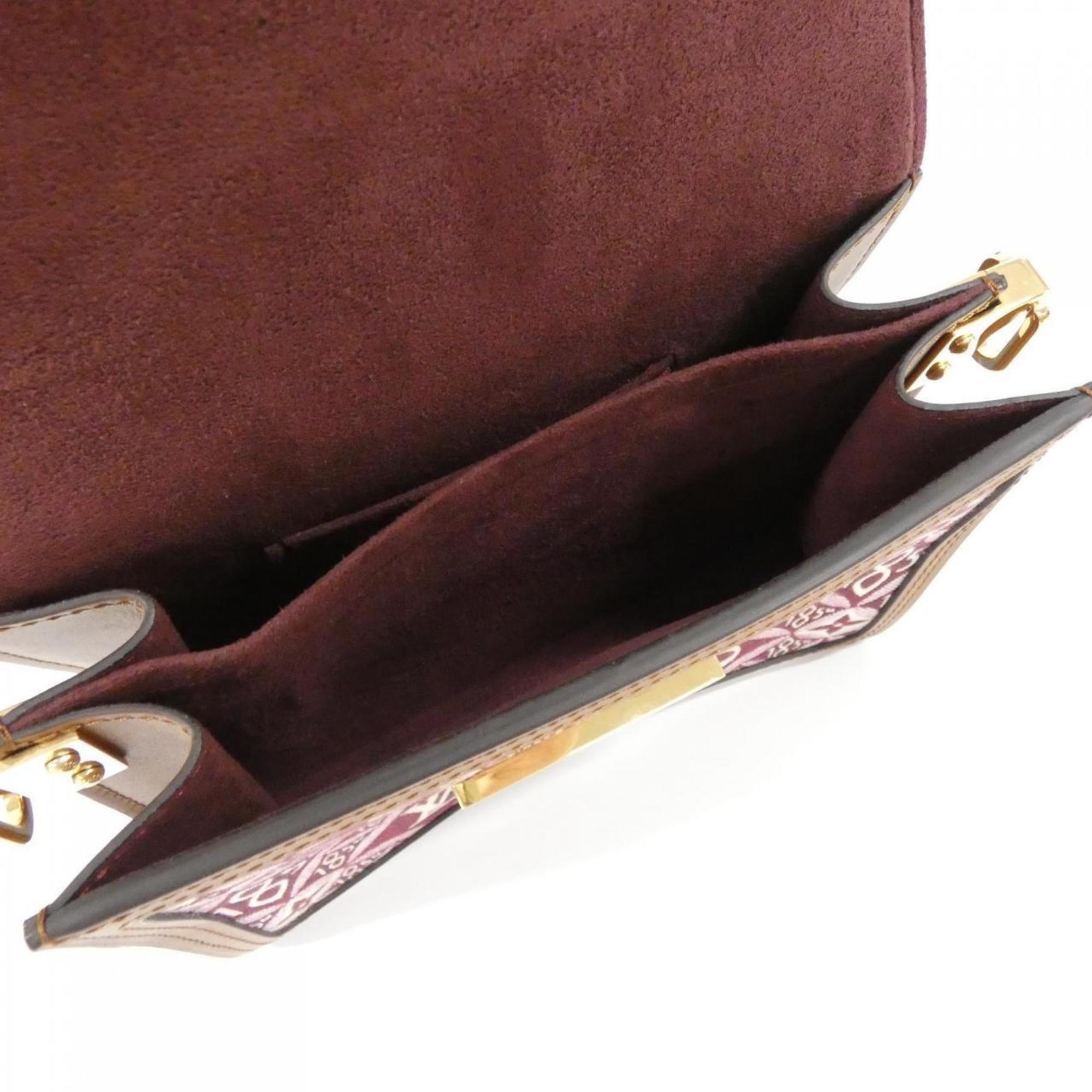 Louis Vuitton Bordeaux Jacquard Shoulder Bag (Pre-Owned)