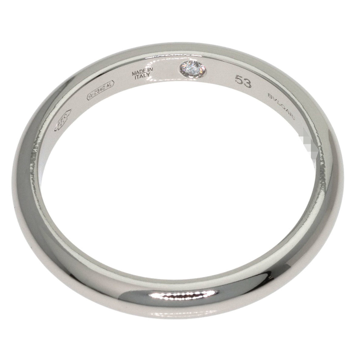 Bvlgari Platinum Platinum 950 Band Ring (Pre-Owned)