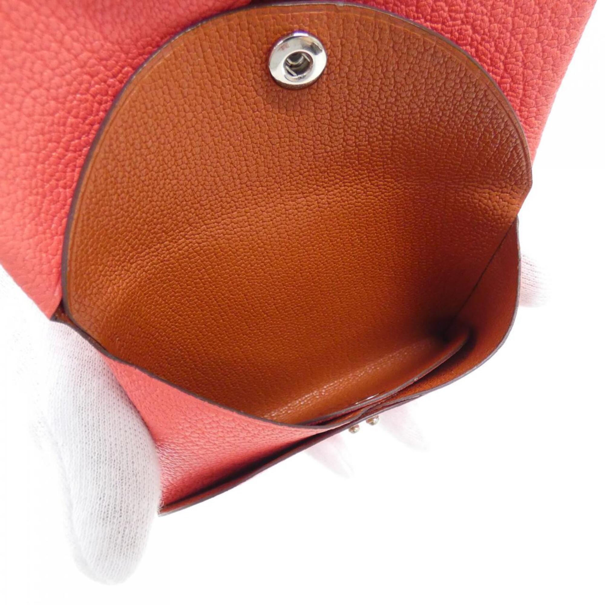 Hermes Pink Chevre Leather Coin Purse/Coin Case (Pre-Owned)