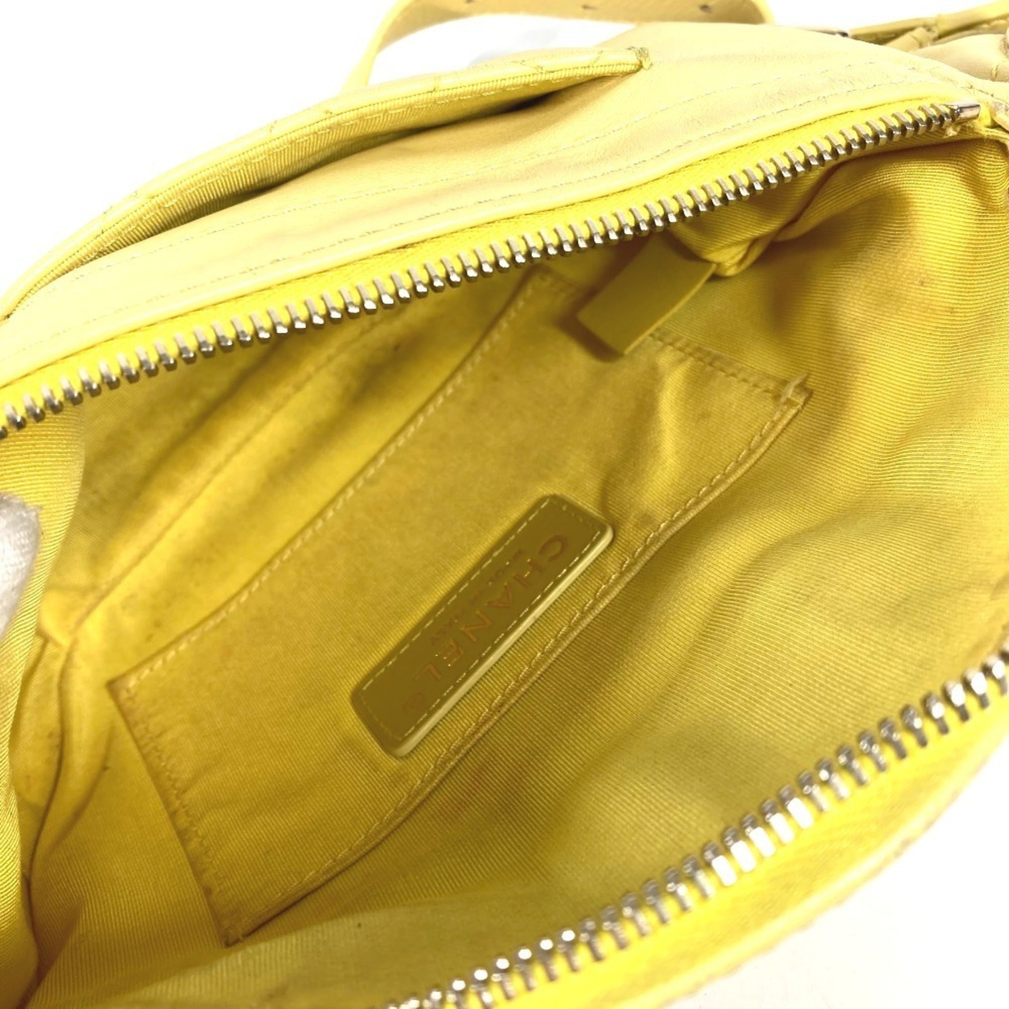 Chanel Matelasse Yellow Leather Sling Bag (Pre-Owned)