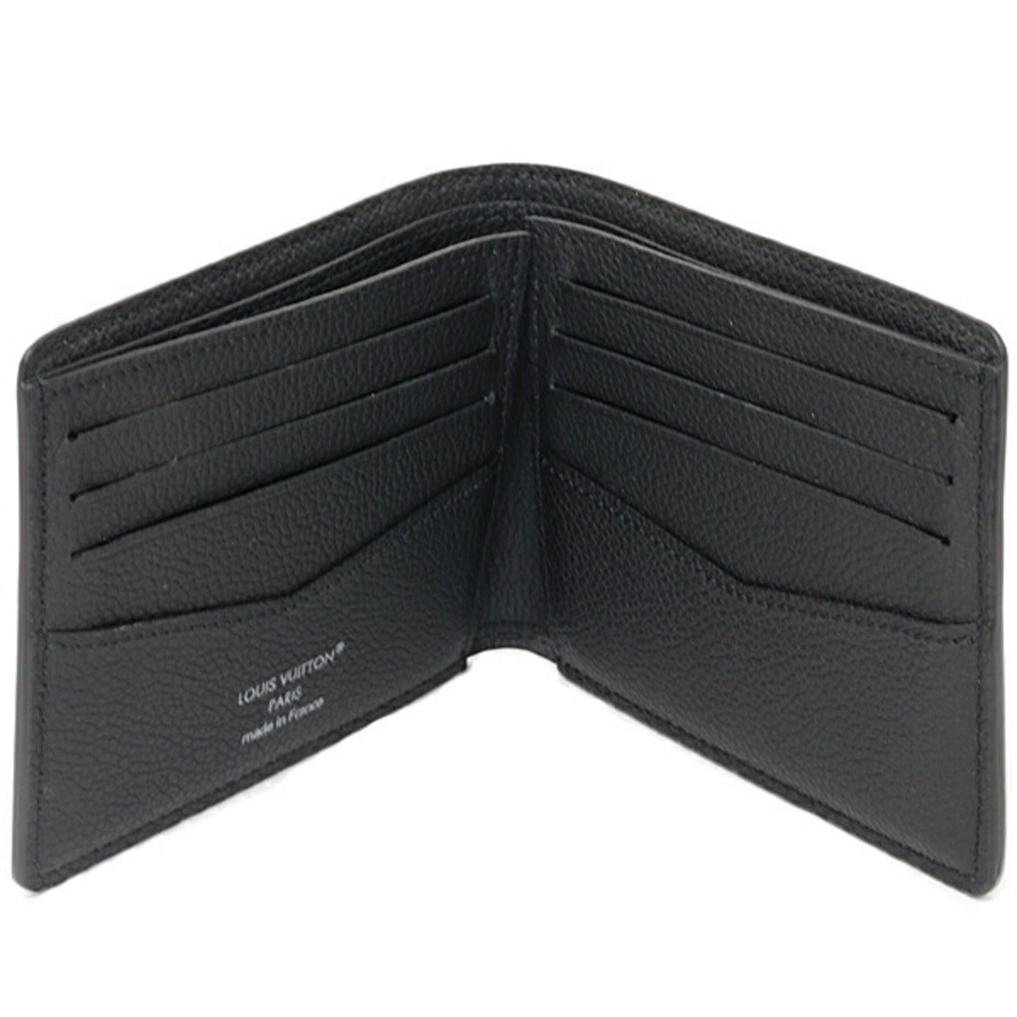 Louis Vuitton Black Canvas Leather Bill Wallet (Bi-Fold) (Pre-Owned)
