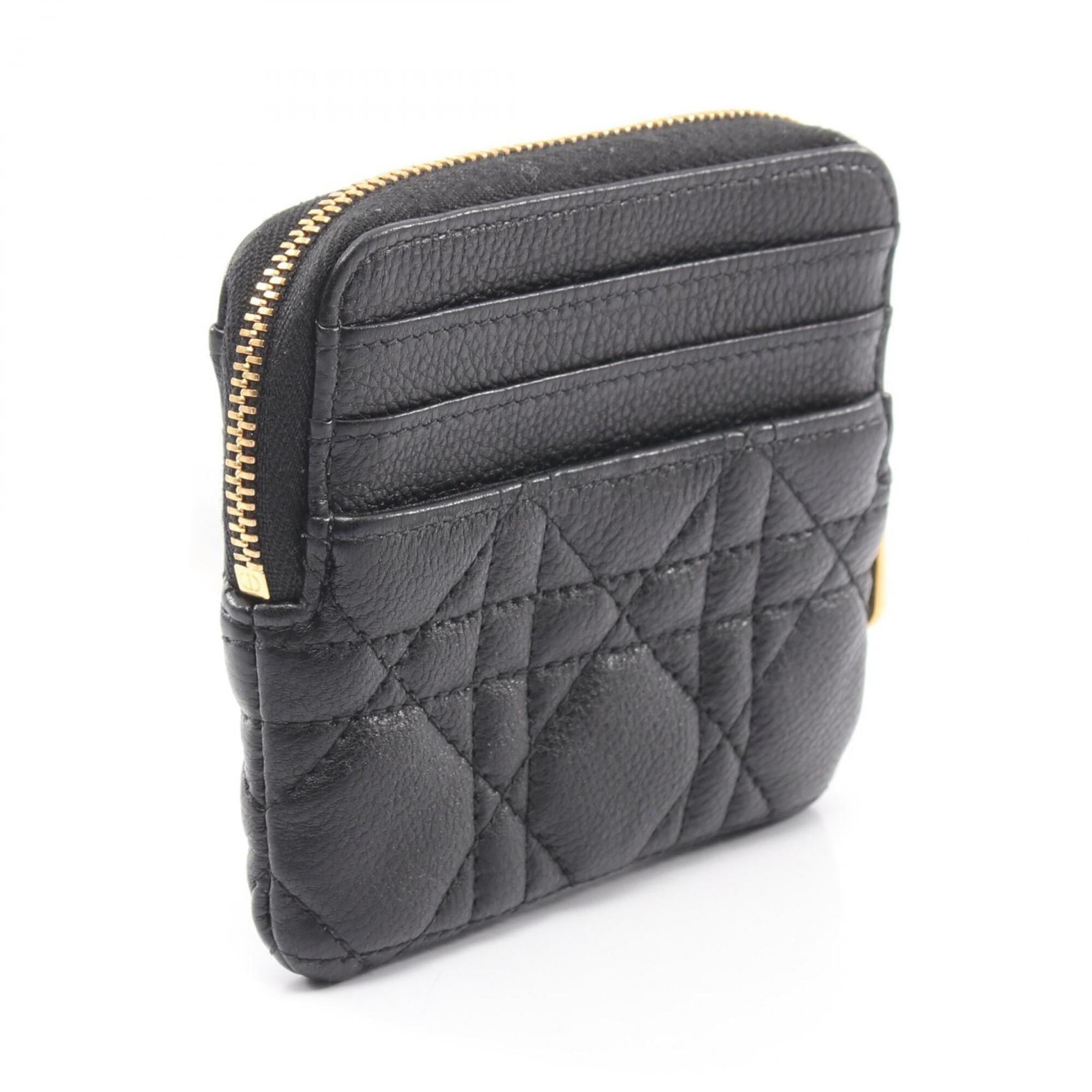 Christian Dior Black Leather Coin Purse/Coin Case (Pre-Owned)