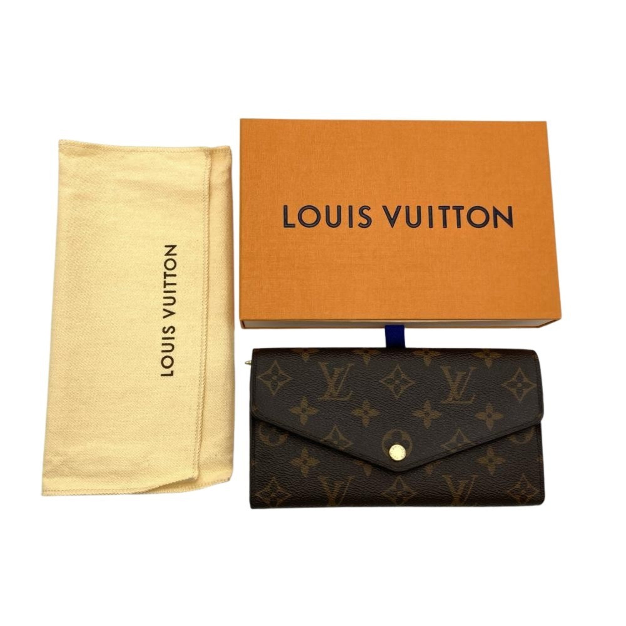 Louis Vuitton Brown Monogram Canvas Long Wallet (Tri-Fold) (Pre-Owned)