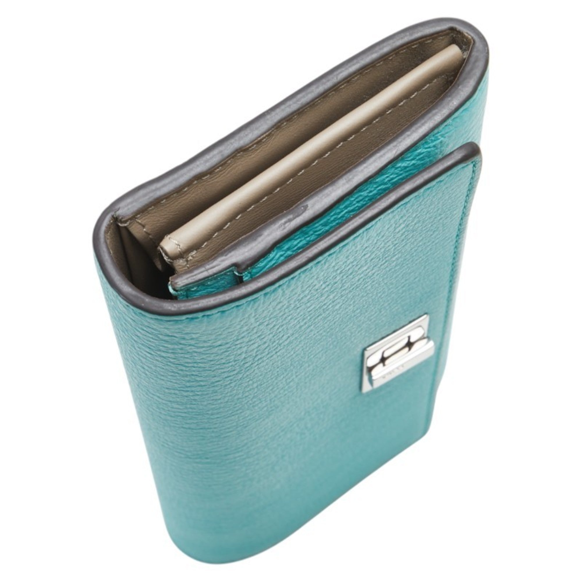 Fendi Light Blue Leather Coin Purse/Coin Case (Pre-Owned)