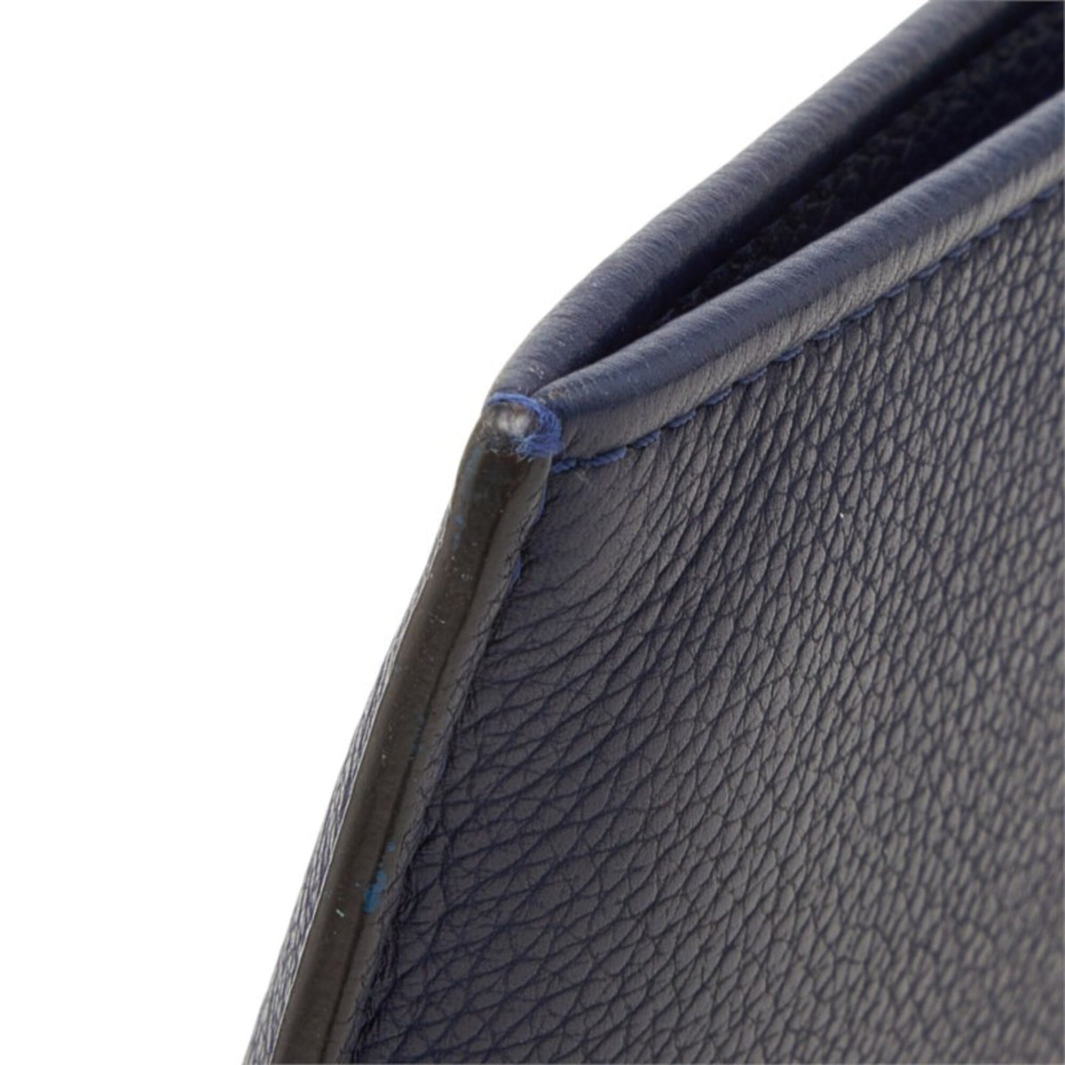 Louis Vuitton Navy Leather Clutch Bag Pouch (Pre-Owned)