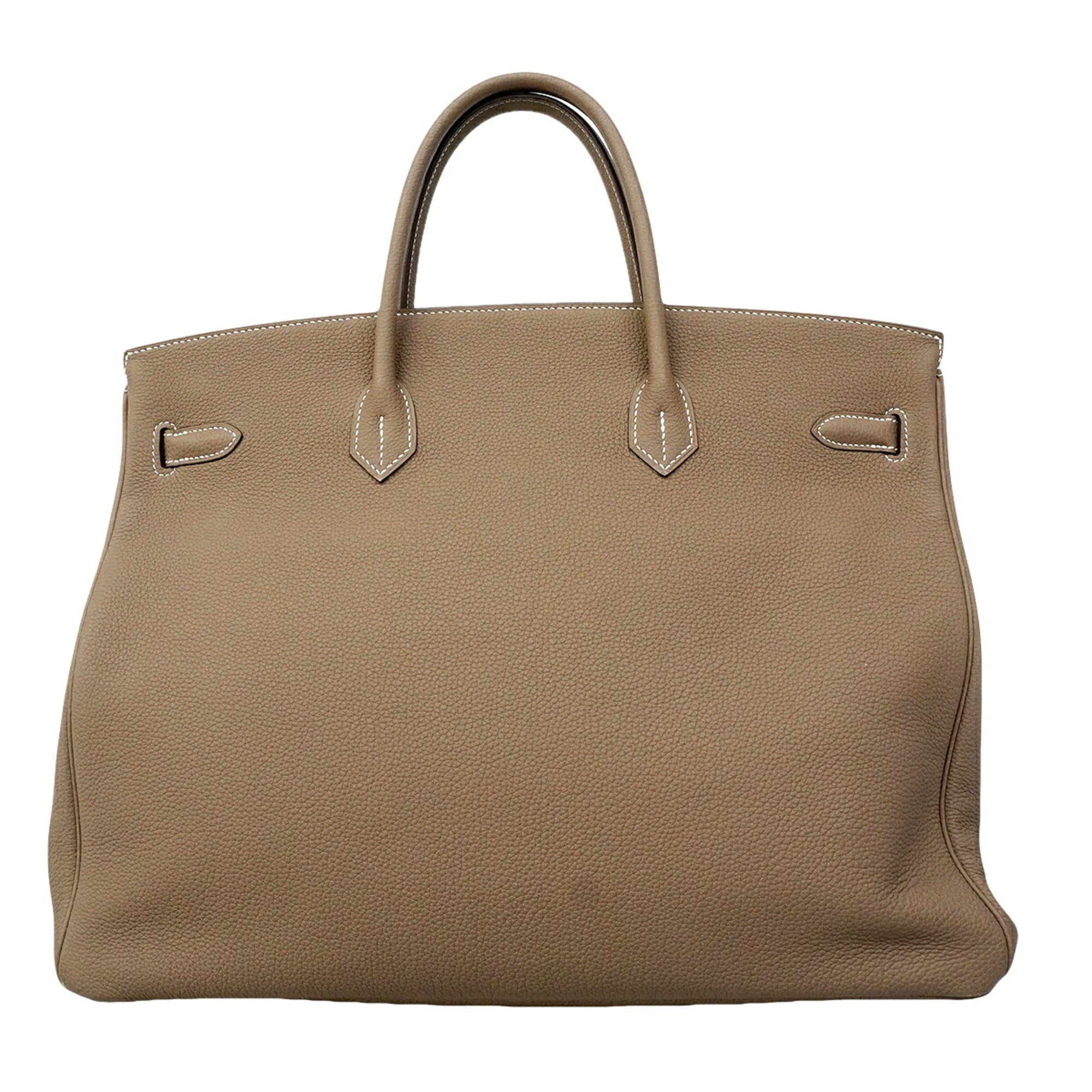 Hermes Etoupe Gray Togo Leather Handbag (Pre-Owned)