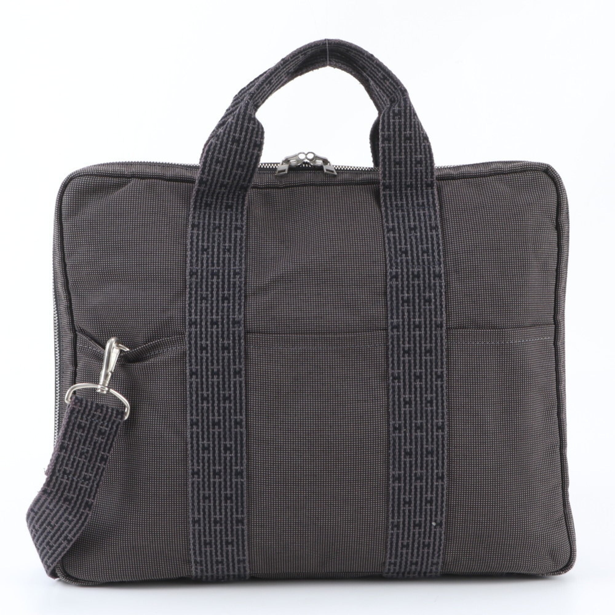 Hermes Her Line Gray Briefcase Handbag Tote Bag (Pre-Owned)