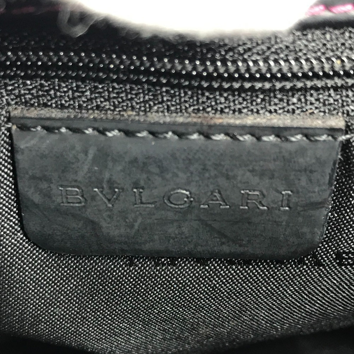 Bvlgari Black Pink Rubber Leather Handbag Shoulder Bag (Pre-Owned)
