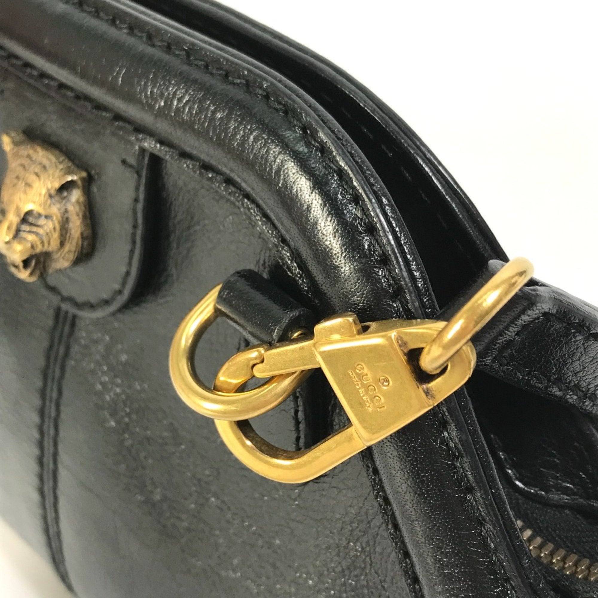 Gucci Black Leather Shoulder Bag (Pre-Owned)
