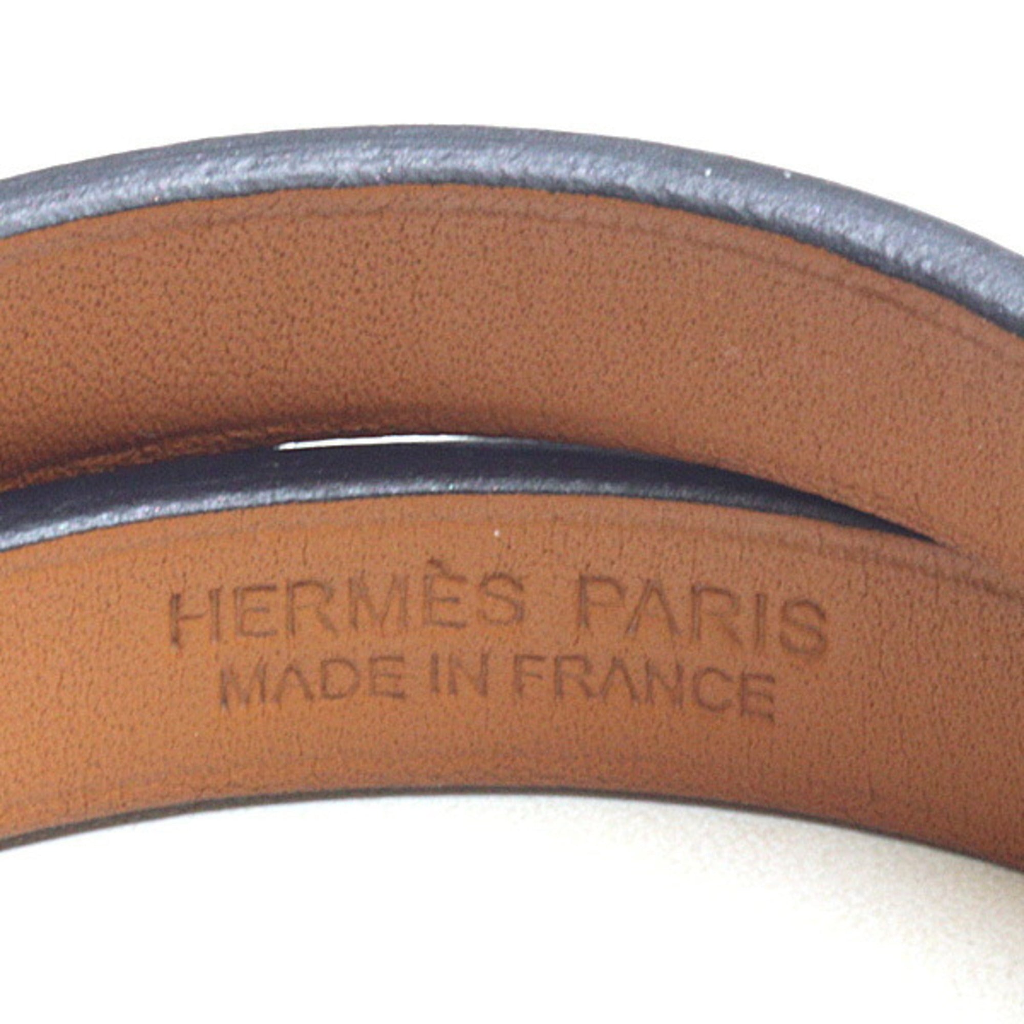 Hermes Kelly Black Swift Leather Charm Bracelet (Pre-Owned)