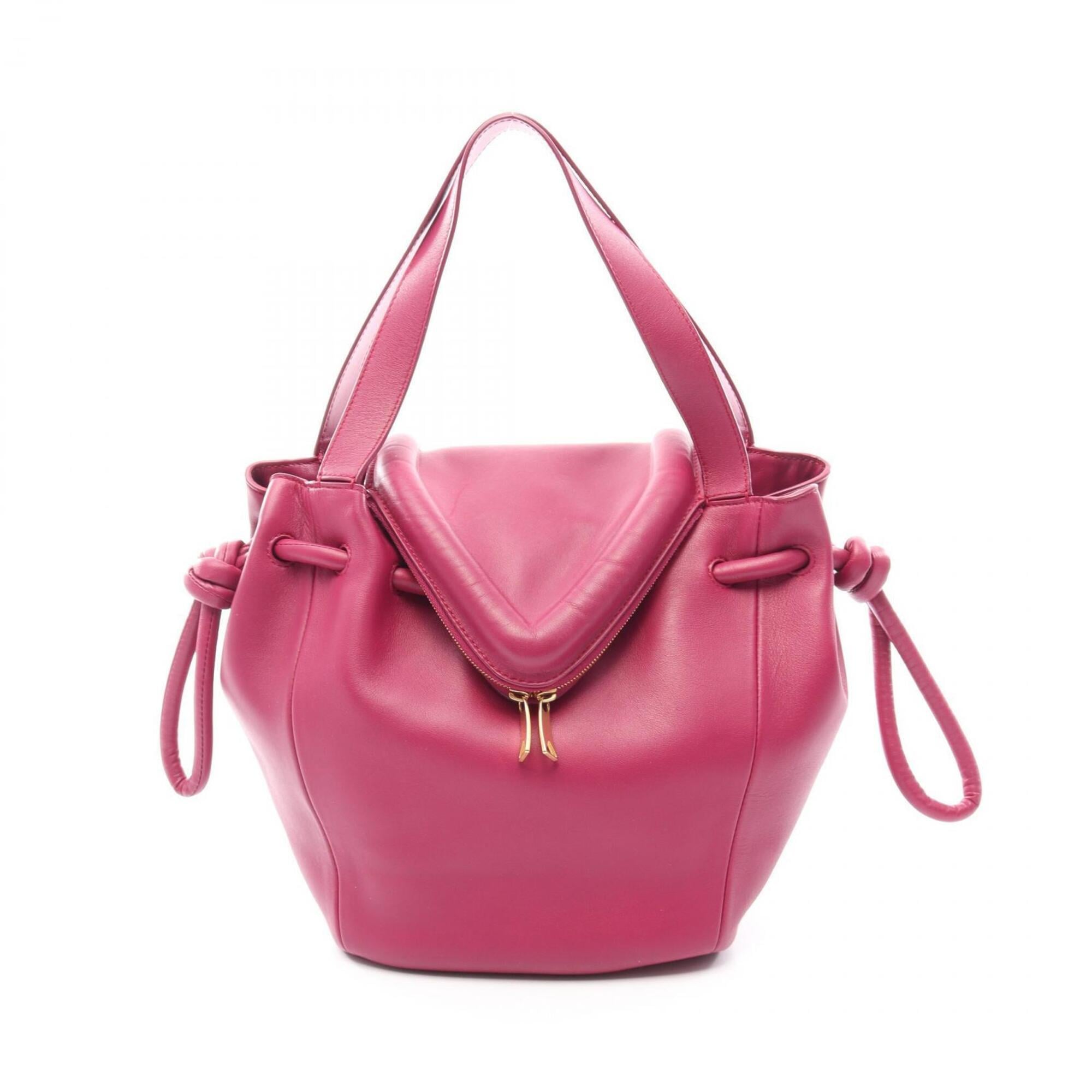 Bottega Veneta Purple Leather Handbag (Pre-Owned)