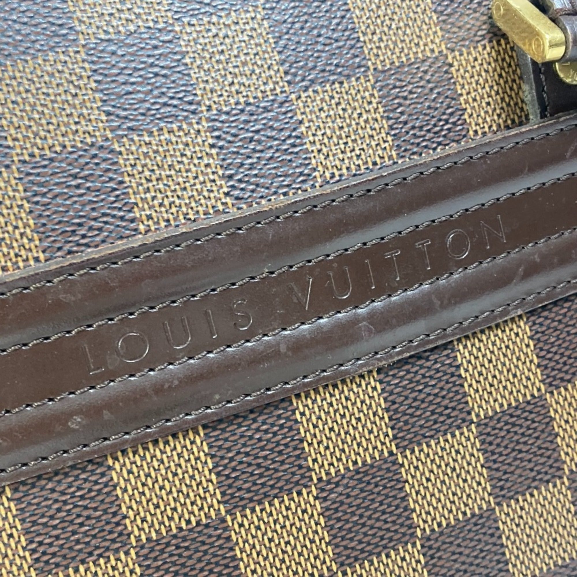 Louis Vuitton Damier Brown Ebene Damier Canvas Boston Bag Handbag Shoulder Bag (Pre-Owned)