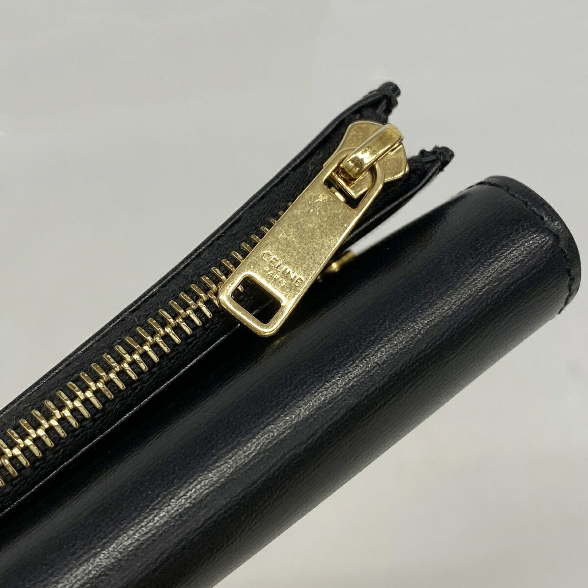 Celine Black Leather Wallet (Tri-Fold) (Pre-Owned)