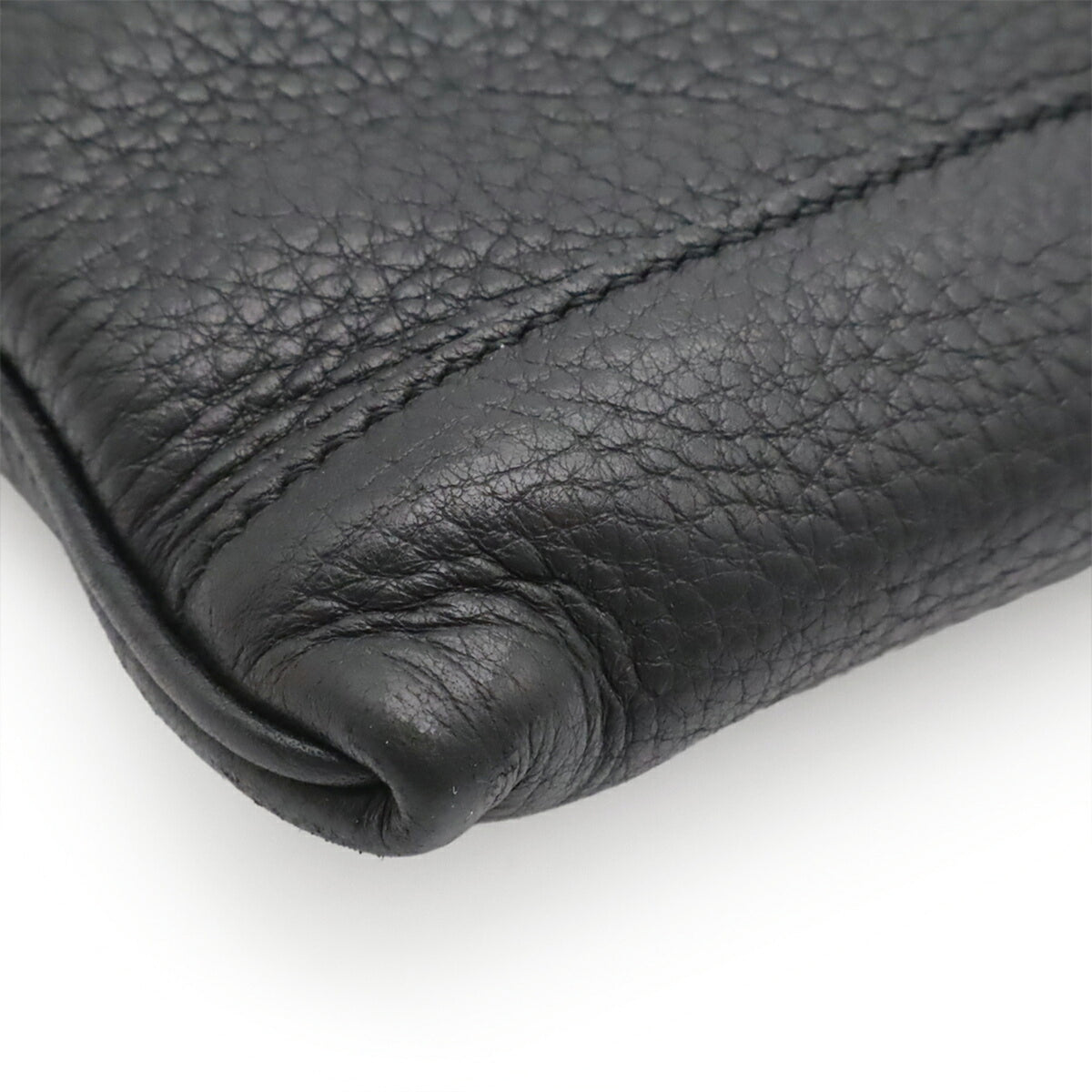 Prada Black Nero Leather Clutch Bag Pochette Shoulder Bag (Pre-Owned)