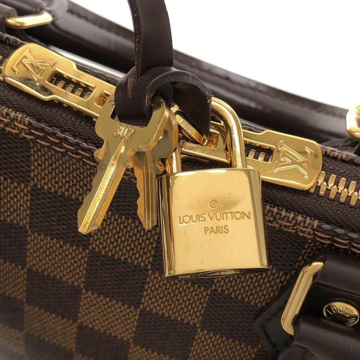 Louis Vuitton Damier Canvas Ebene Coated Canvas Handbag (Pre-Owned)
