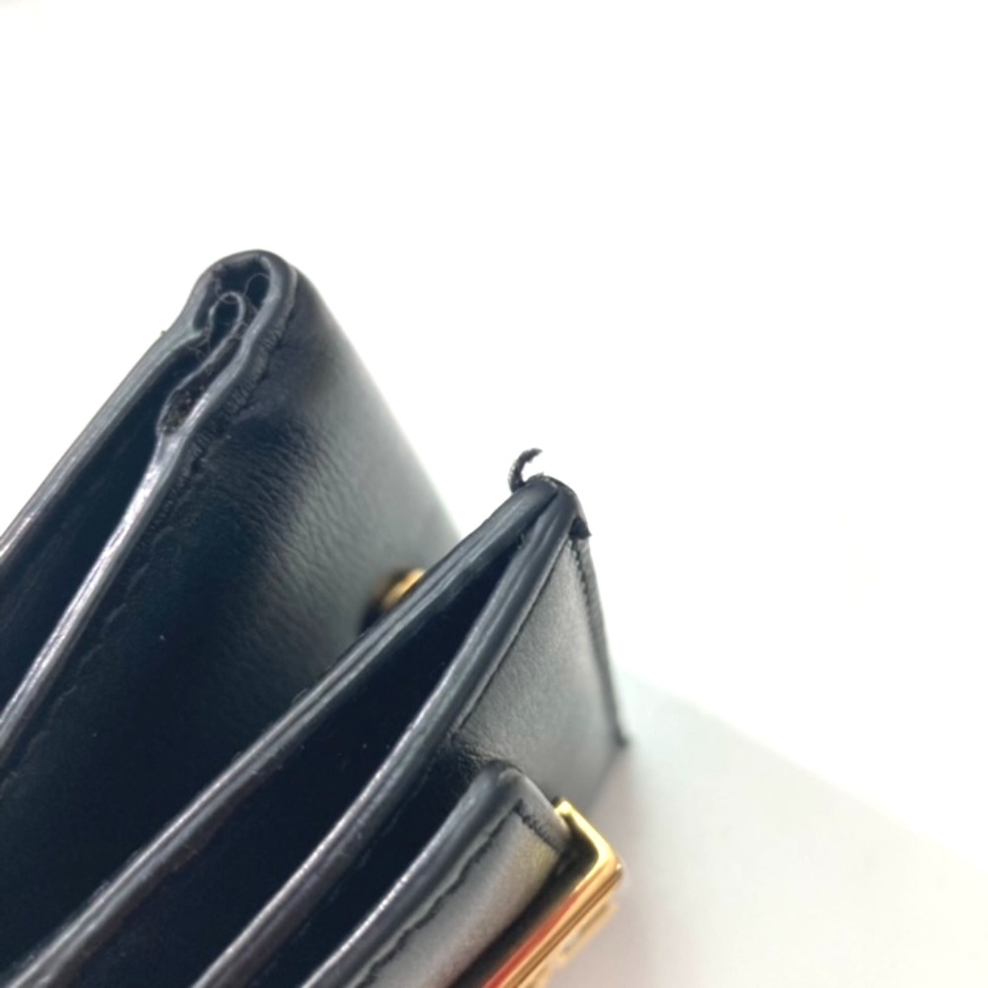 Fendi Black Leather Wallet (Tri-Fold) (Pre-Owned)