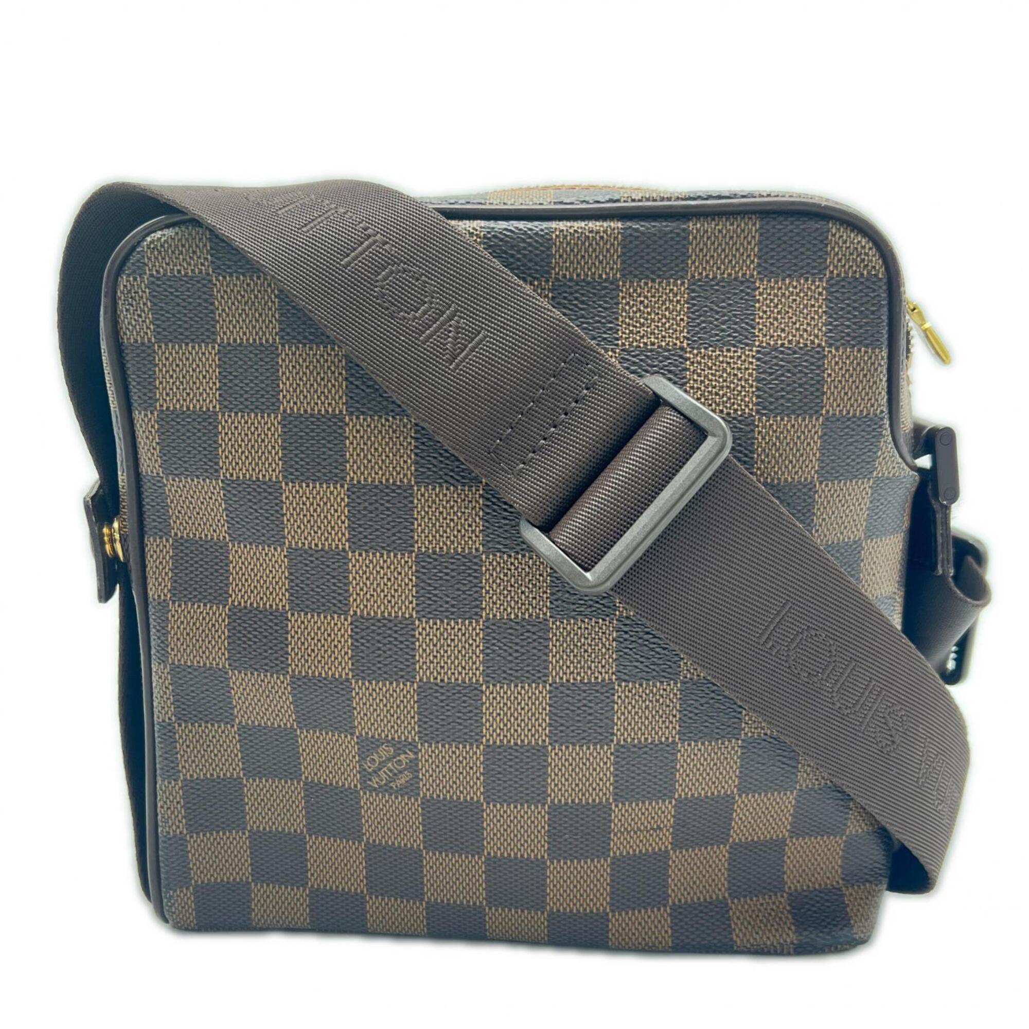 Louis Vuitton Damier Brown Coated Canvas Leather Shoulder Bag (Pre-Owned)