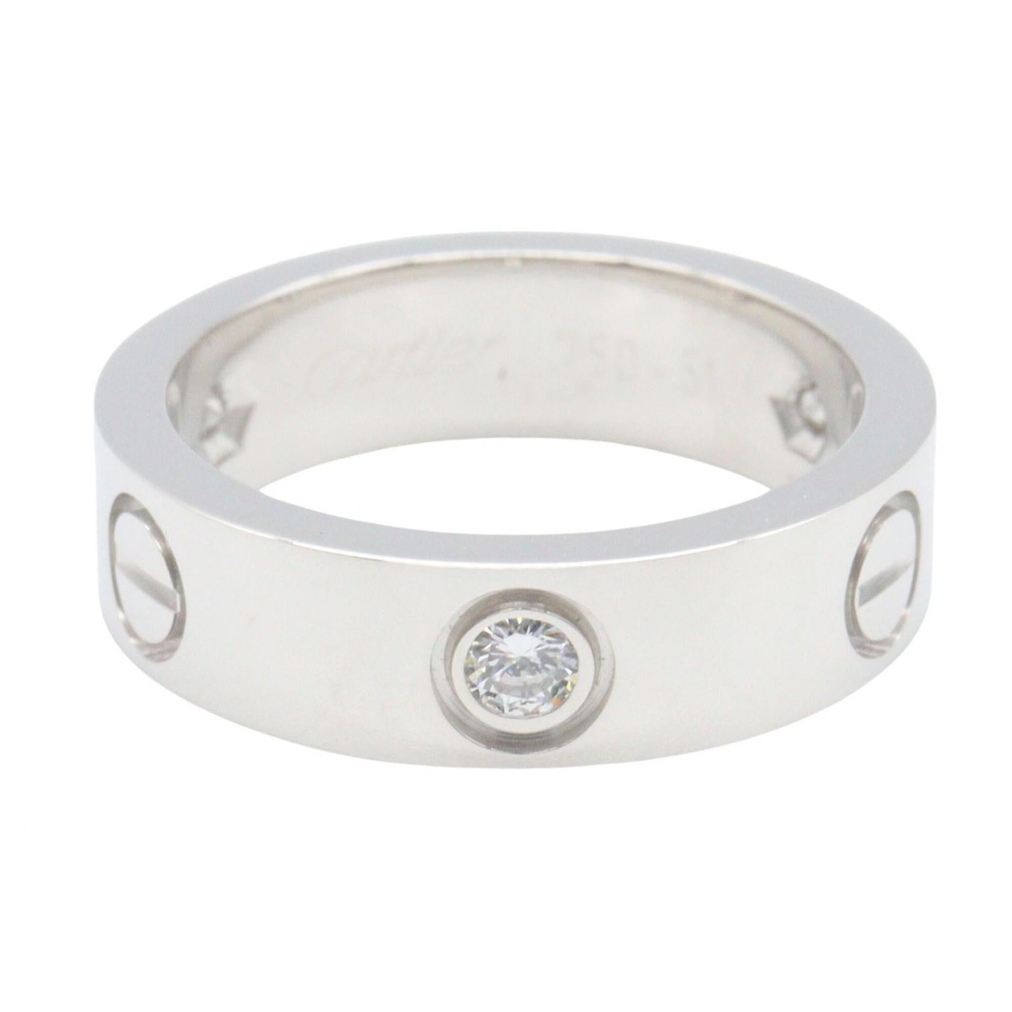 Cartier Silver Clear White Gold (18K) Band Ring (Pre-Owned)