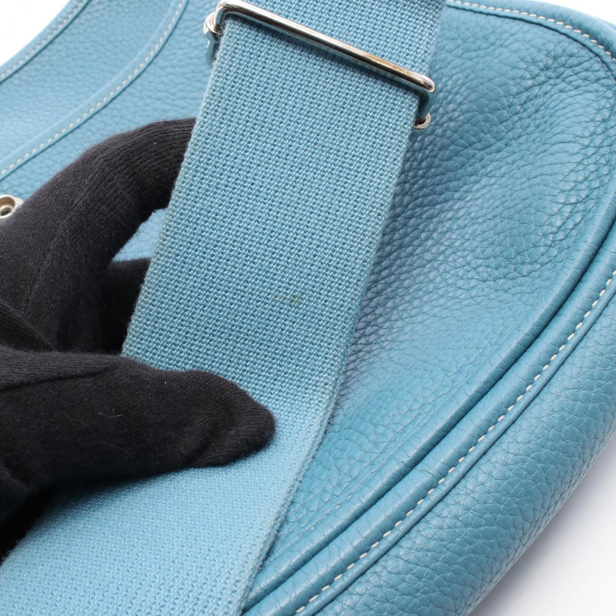 Hermes Blue Blue Jean Taurillon Clemence Leather Shoulder Bag (Pre-Owned)