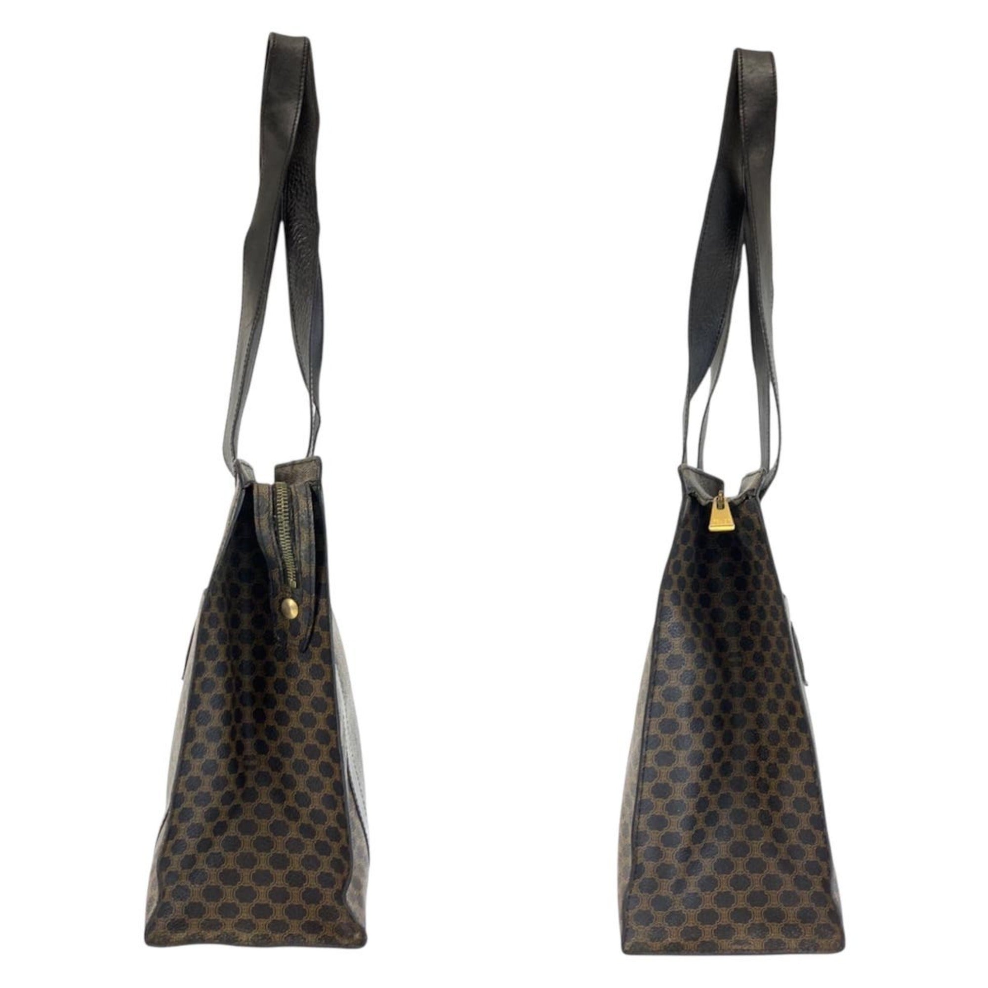 Celine Black Brown Pvc Leather Shoulder Bag Tote Bag (Pre-Owned)