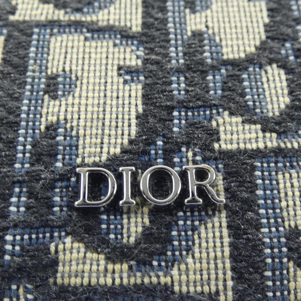 Christian Dior Gray Navy Bill Wallet (Bi-Fold) (Pre-Owned)