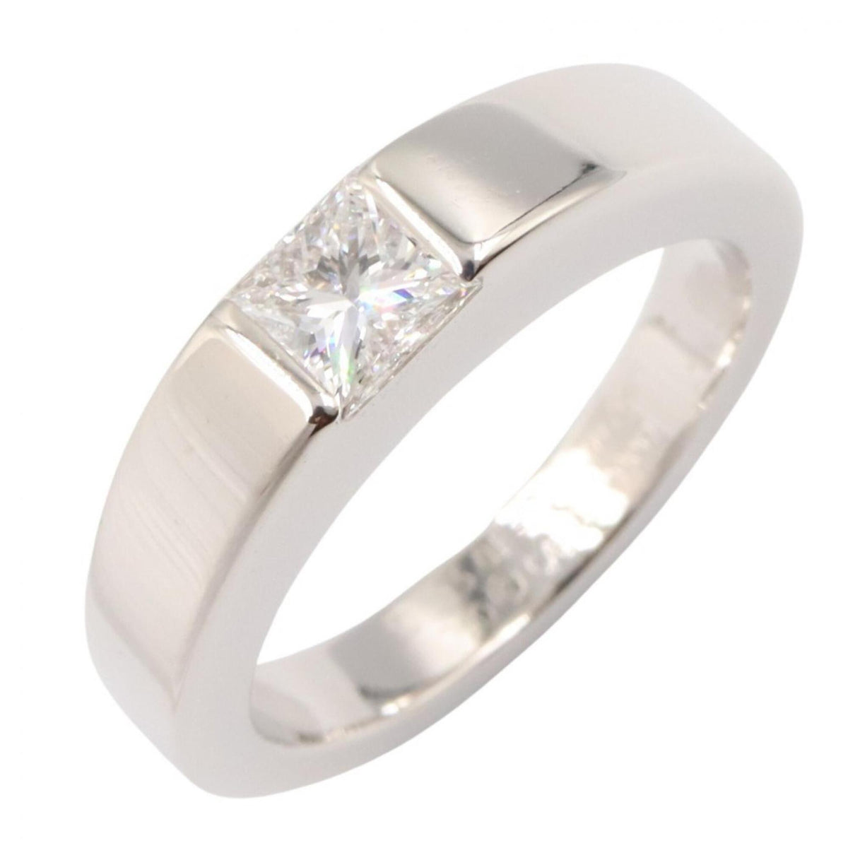 Cartier Silver Clear White Gold (18K) Band Ring (Pre-Owned)