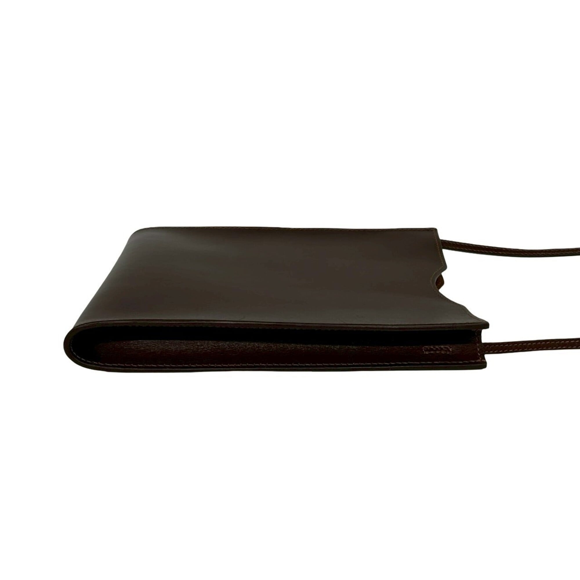 Hermes Brown Leather Pochette Shoulder Bag (Pre-Owned)