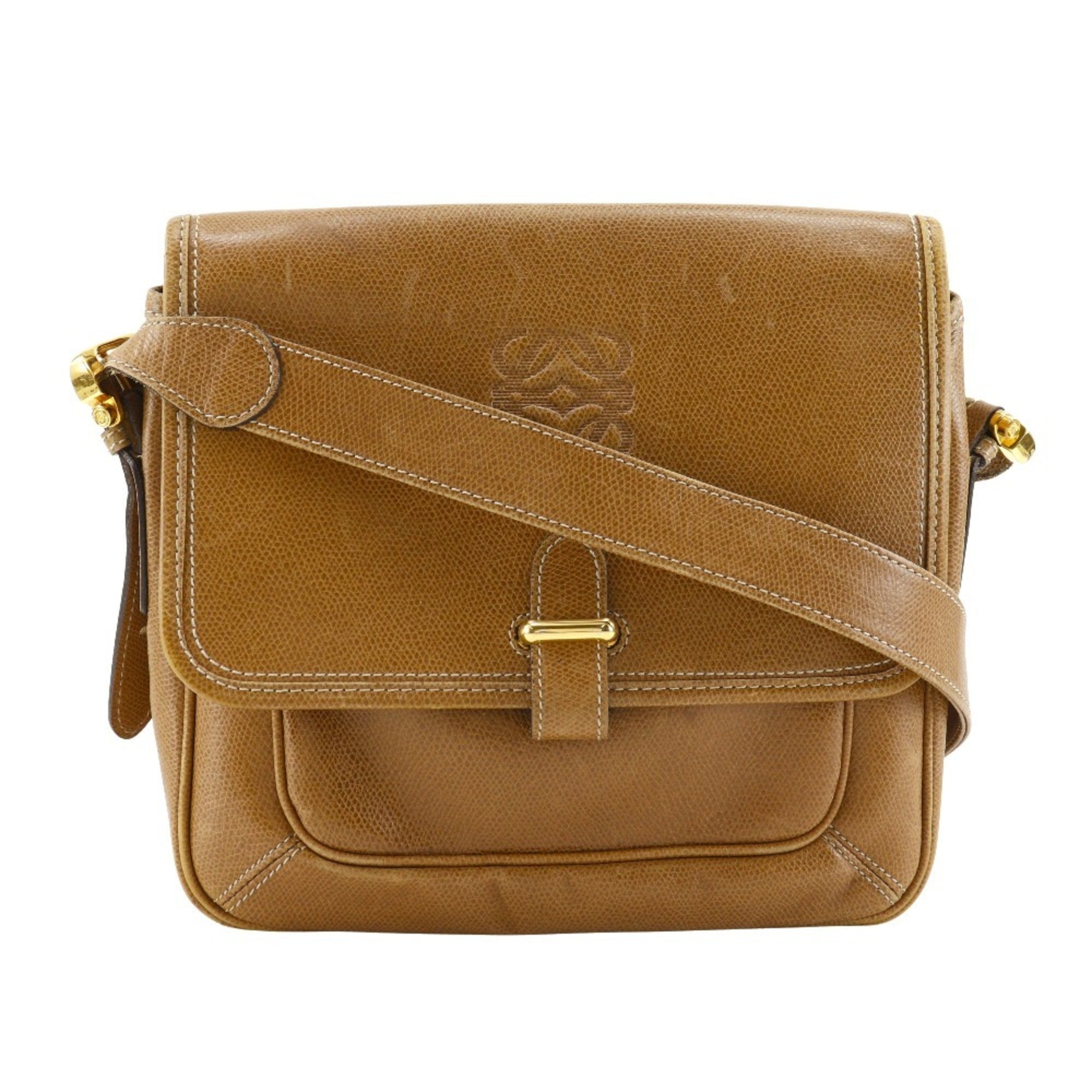 Loewe Brown Leather Shoulder Bag (Pre-Owned)