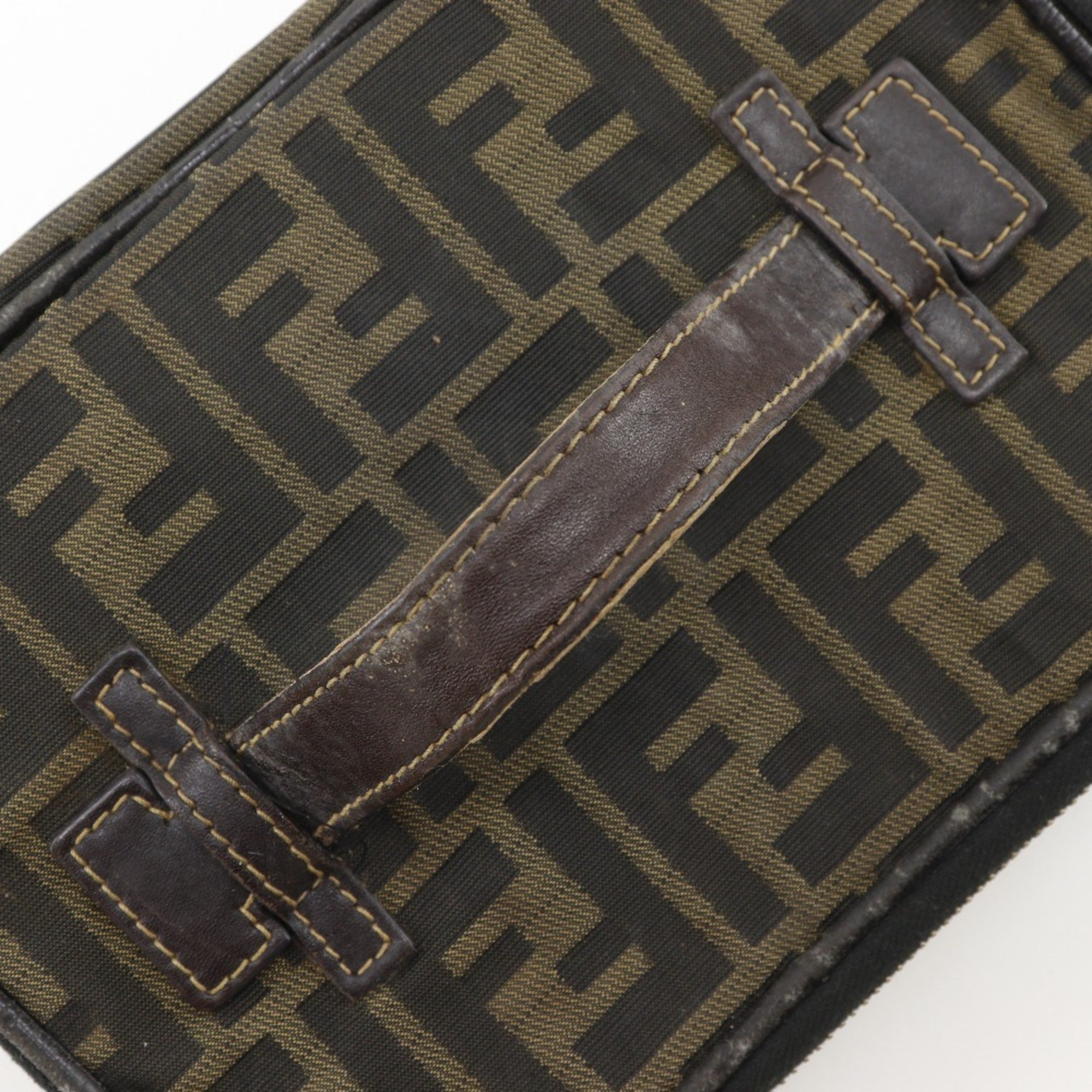 Fendi Brown Nylon Canvas Pouch (Pre-Owned)