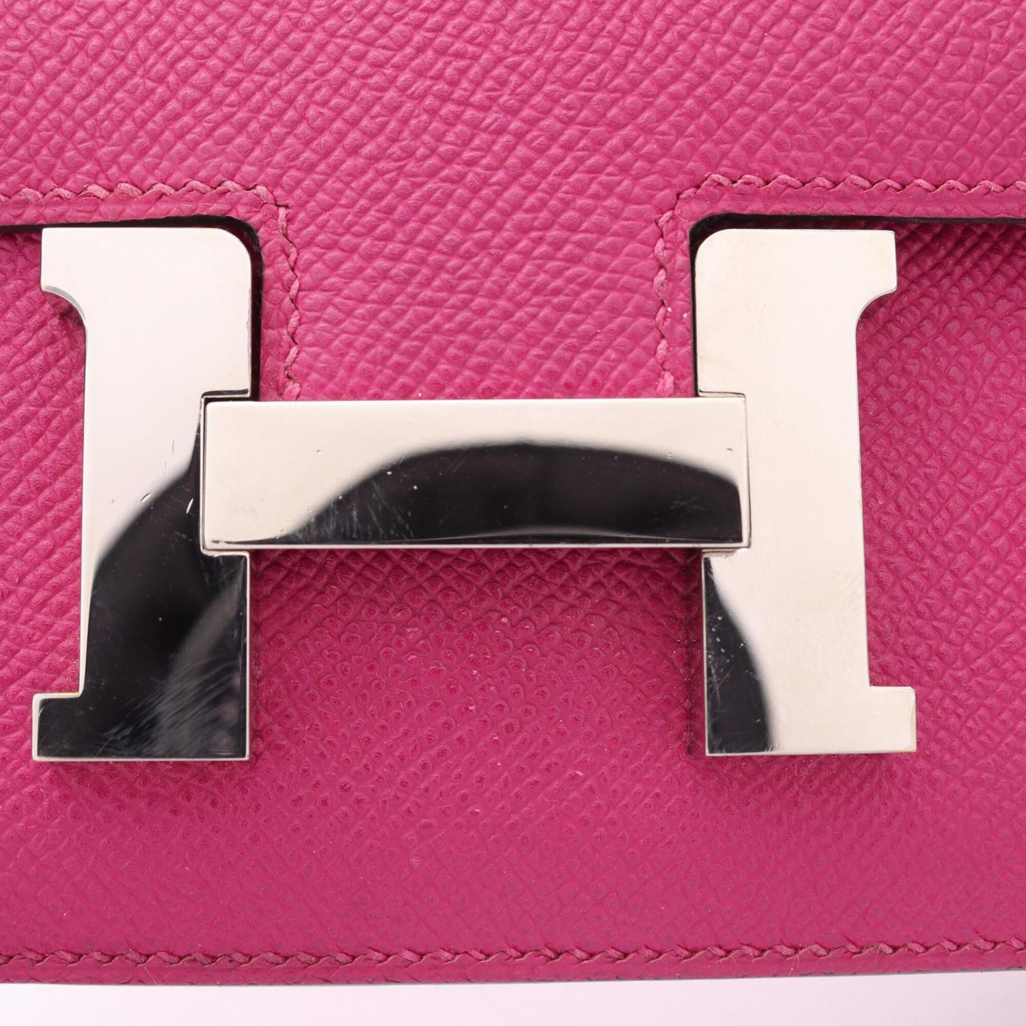 Hermes Pink Rose Purple Epsom Leather Shoulder Bag (Pre-Owned)