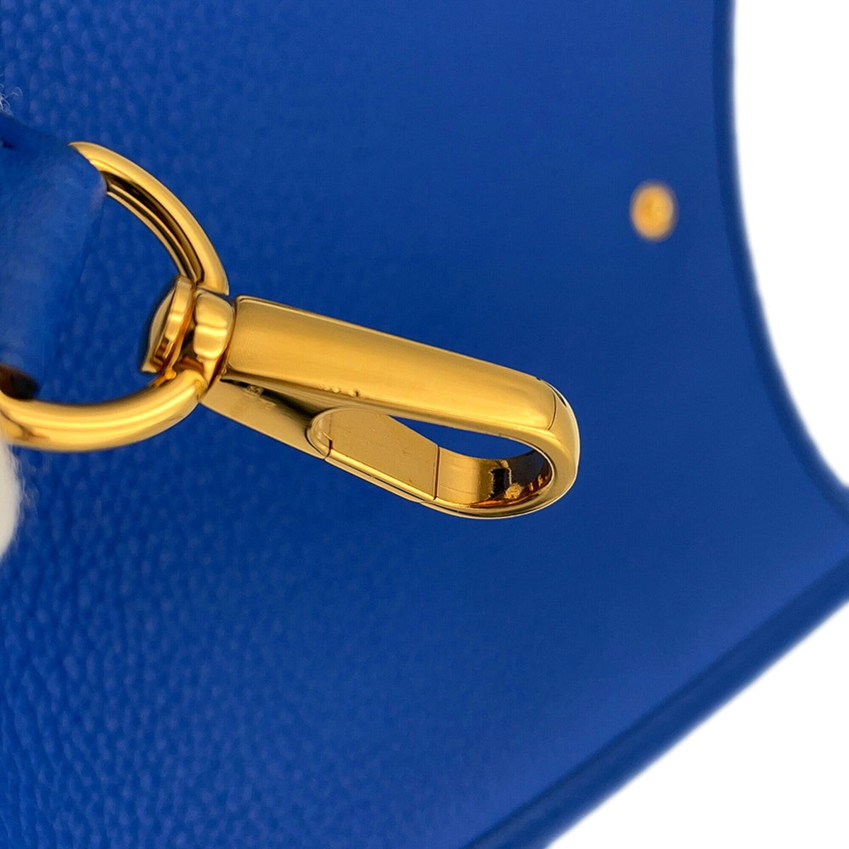 Hermes Evelyne Blue Taurillon Clemence Leather Shoulder Bag (Pre-Owned)