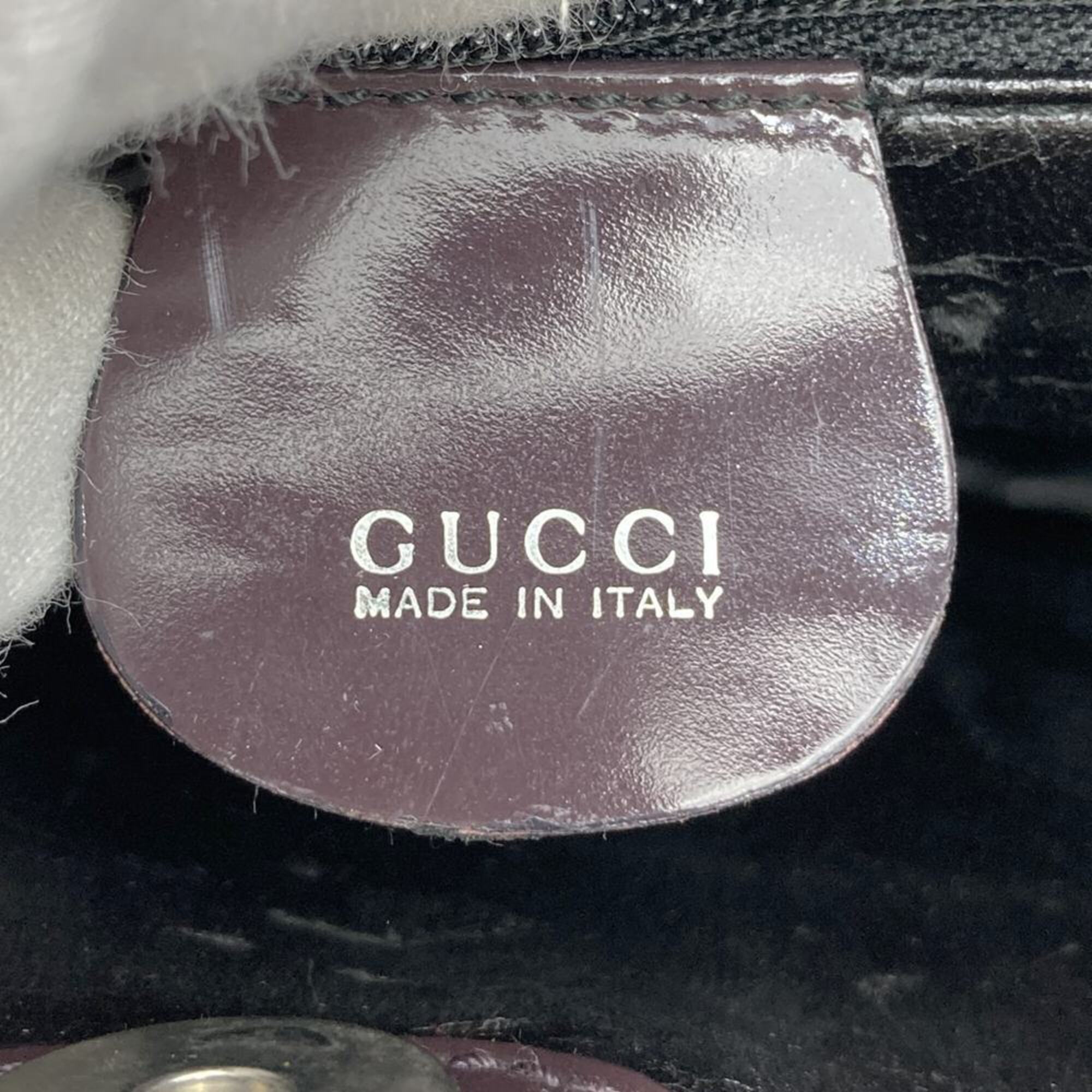 Gucci Brown Patent Leather Shoulder Bag (Pre-Owned)
