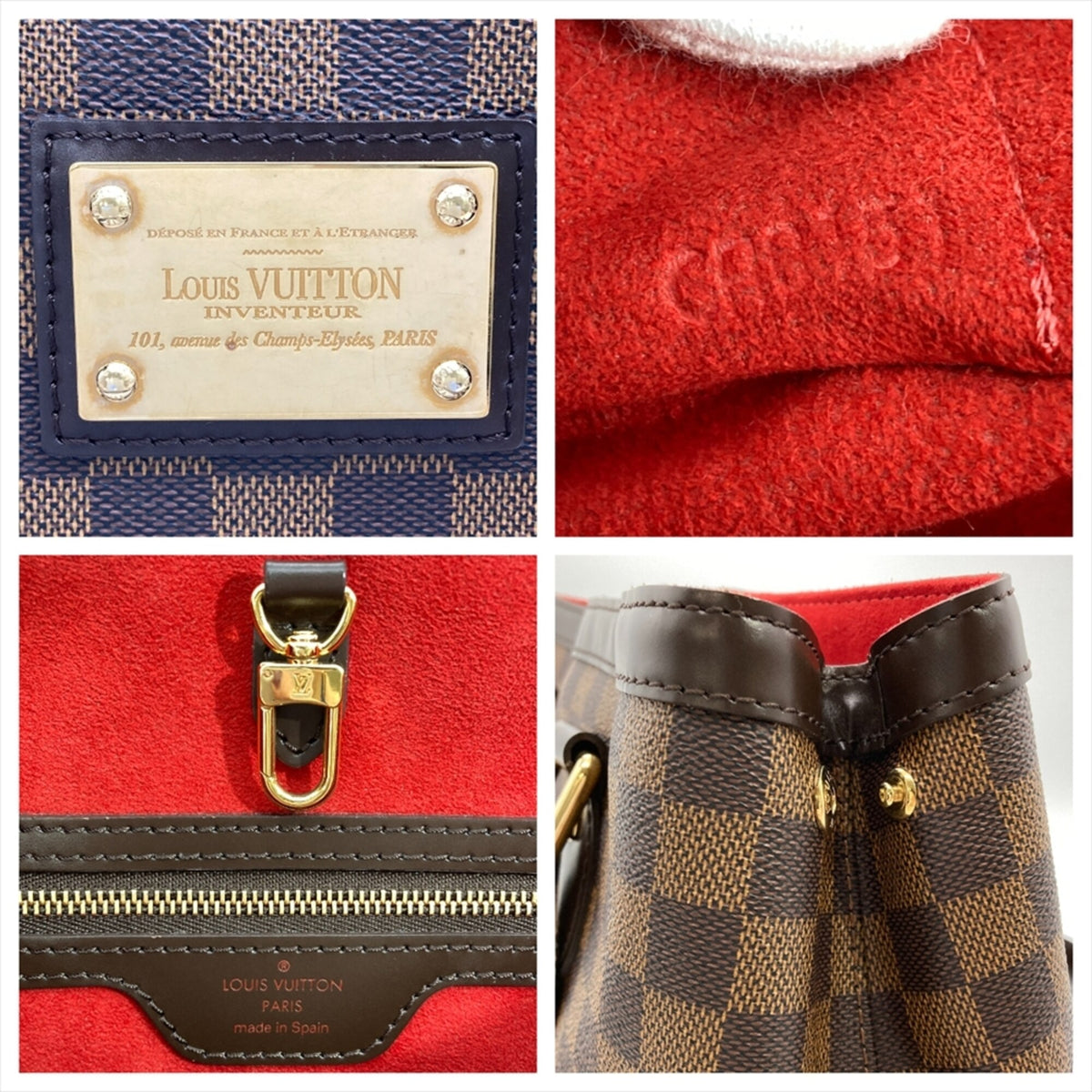 Louis Vuitton Brown Damier Canvas Handbag (Pre-Owned)