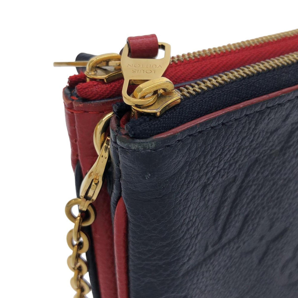 Louis Vuitton Marine Rouge Leather Pochette Shoulder Bag (Pre-Owned)