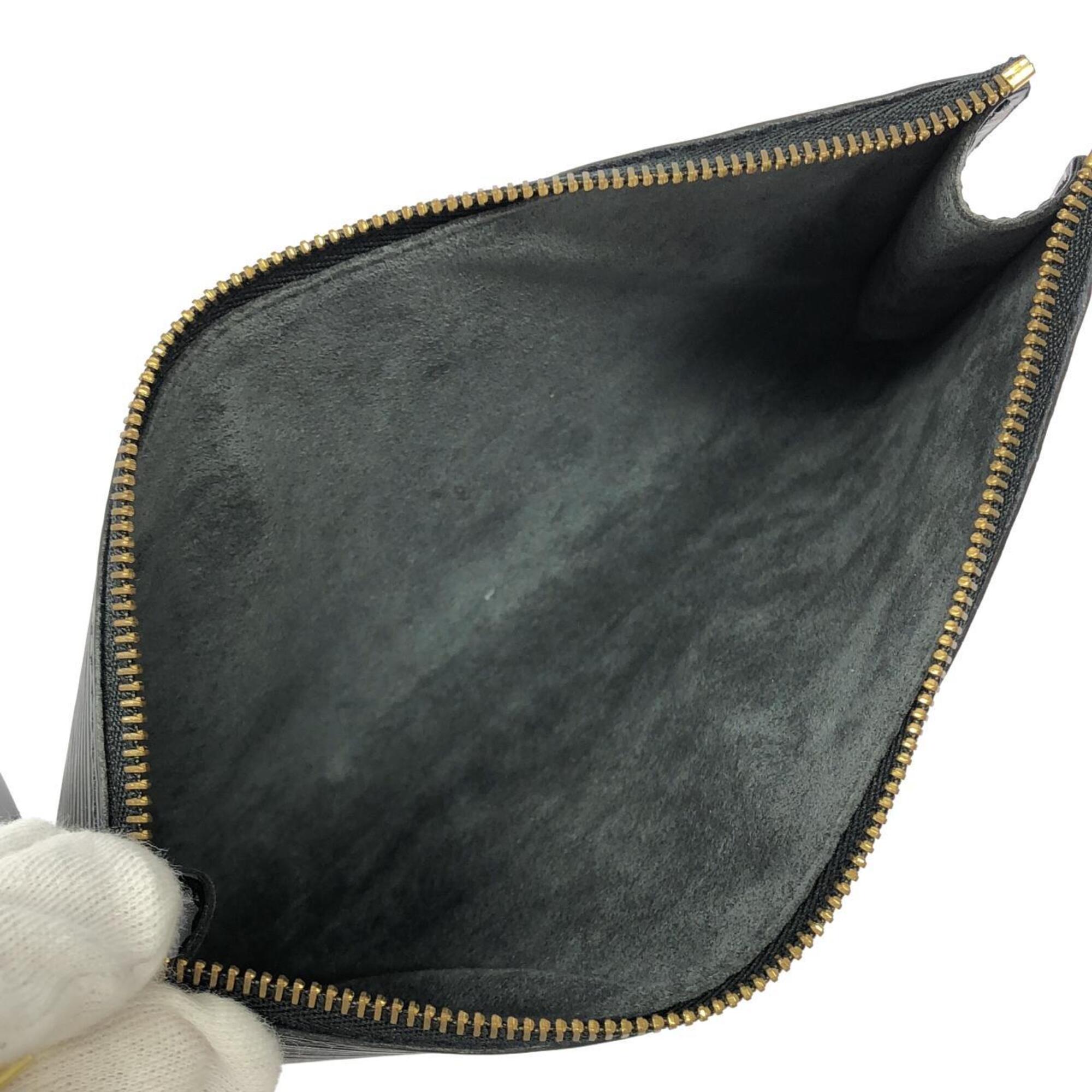 Louis Vuitton Black Leather Pochette Pouch (Pre-Owned)