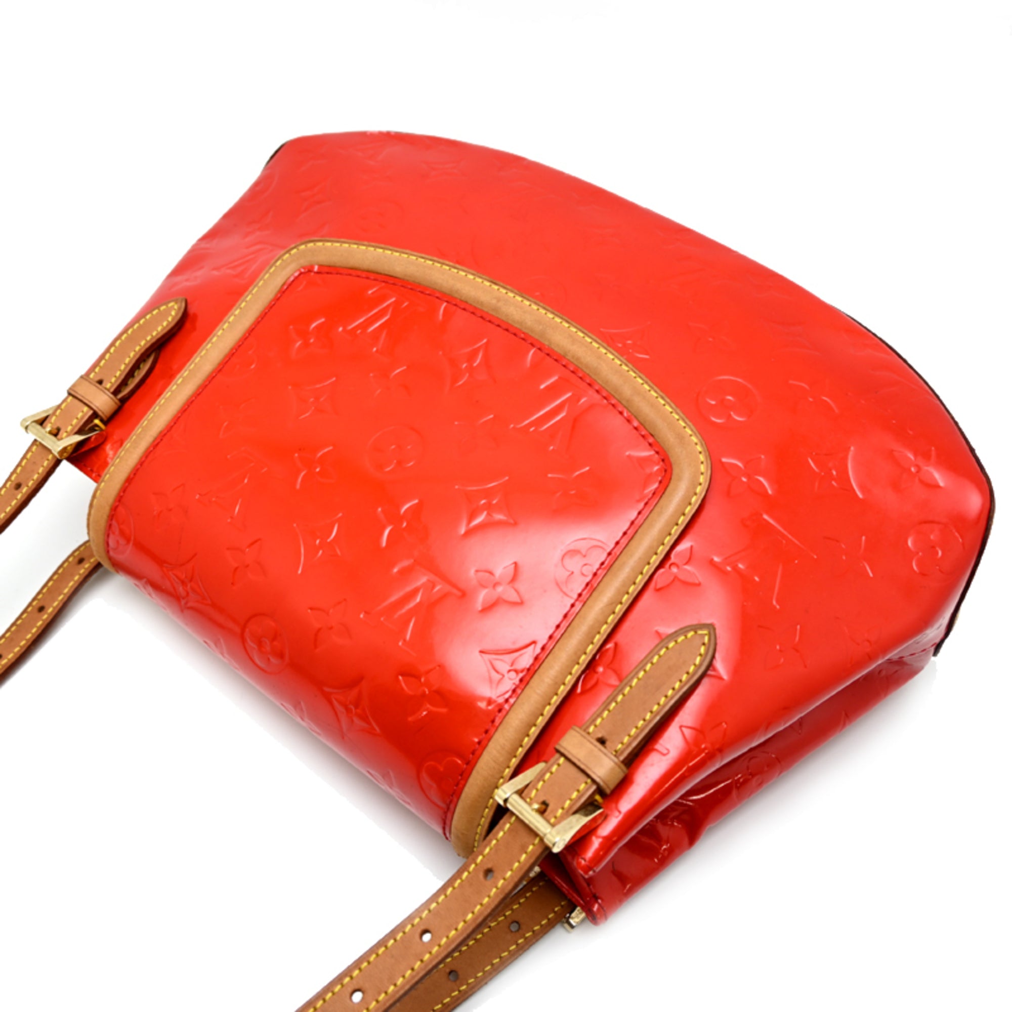 Louis Vuitton Red Color Vernis Shoulder Bag (Pre-Owned)