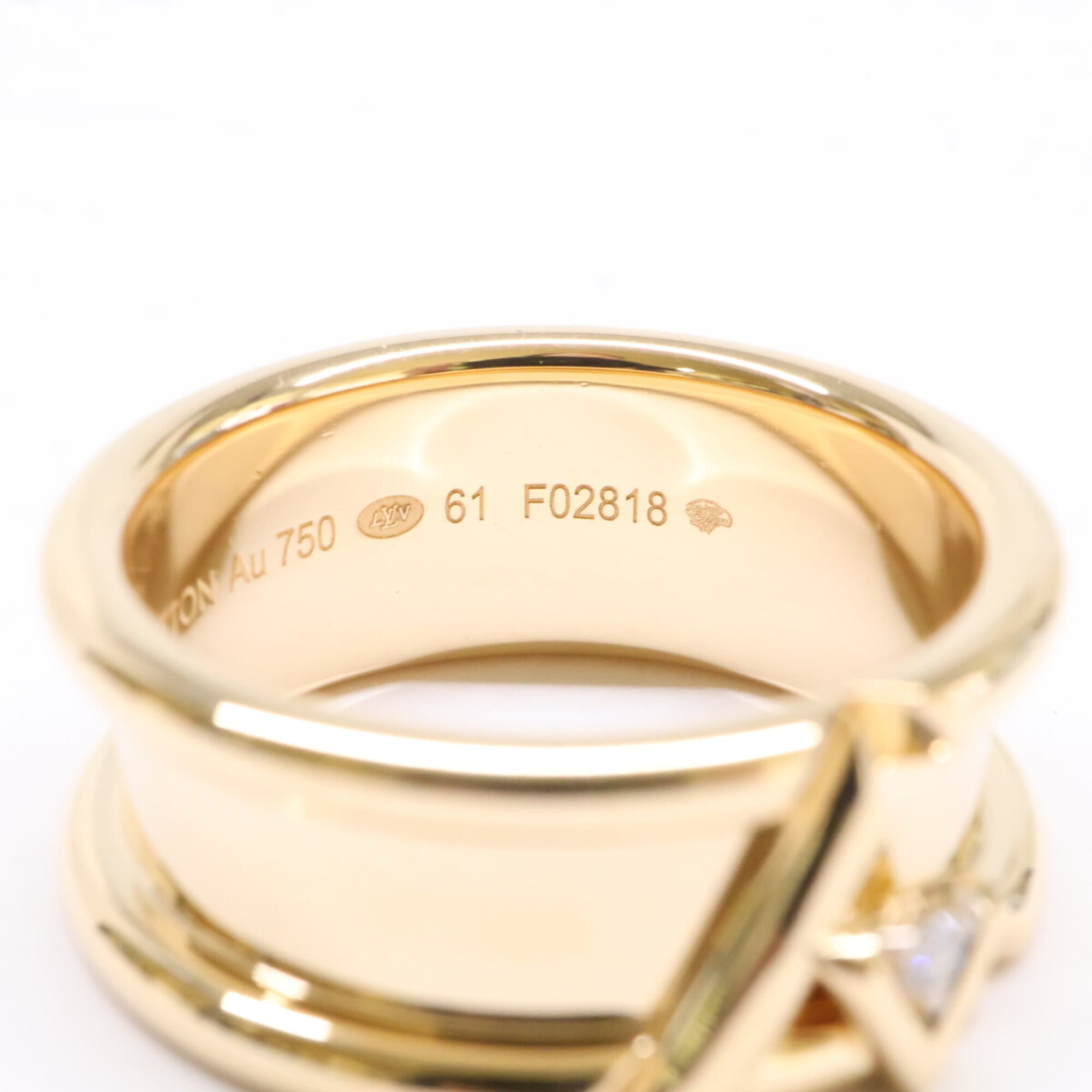 Louis Vuitton Yellow Gold Yellow Gold (18K) Band Ring (Pre-Owned)