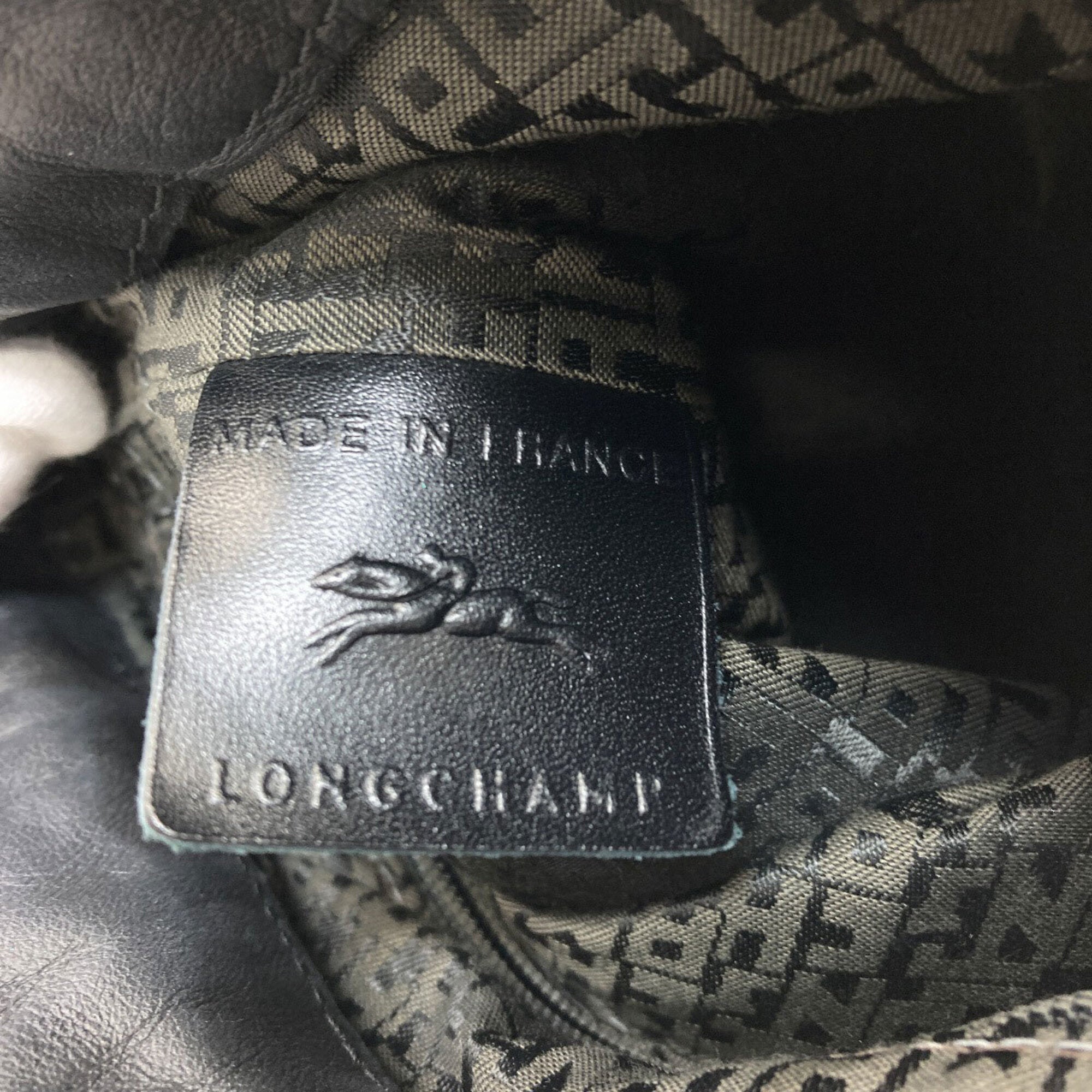 Longchamp Black Leather Shoulder Bag (Pre-Owned)