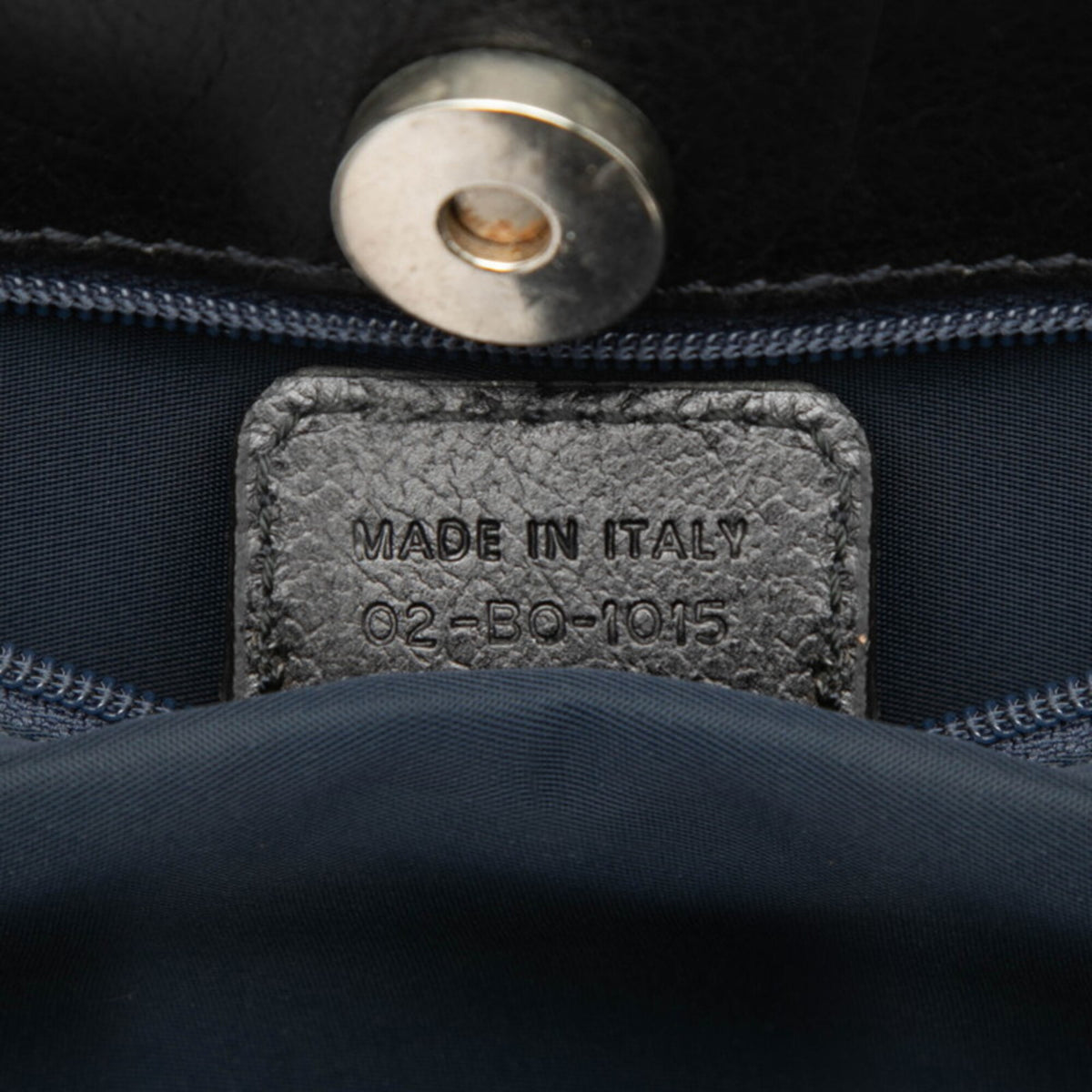 Christian Dior Gray Orange Denim Leather Handbag (Pre-Owned)
