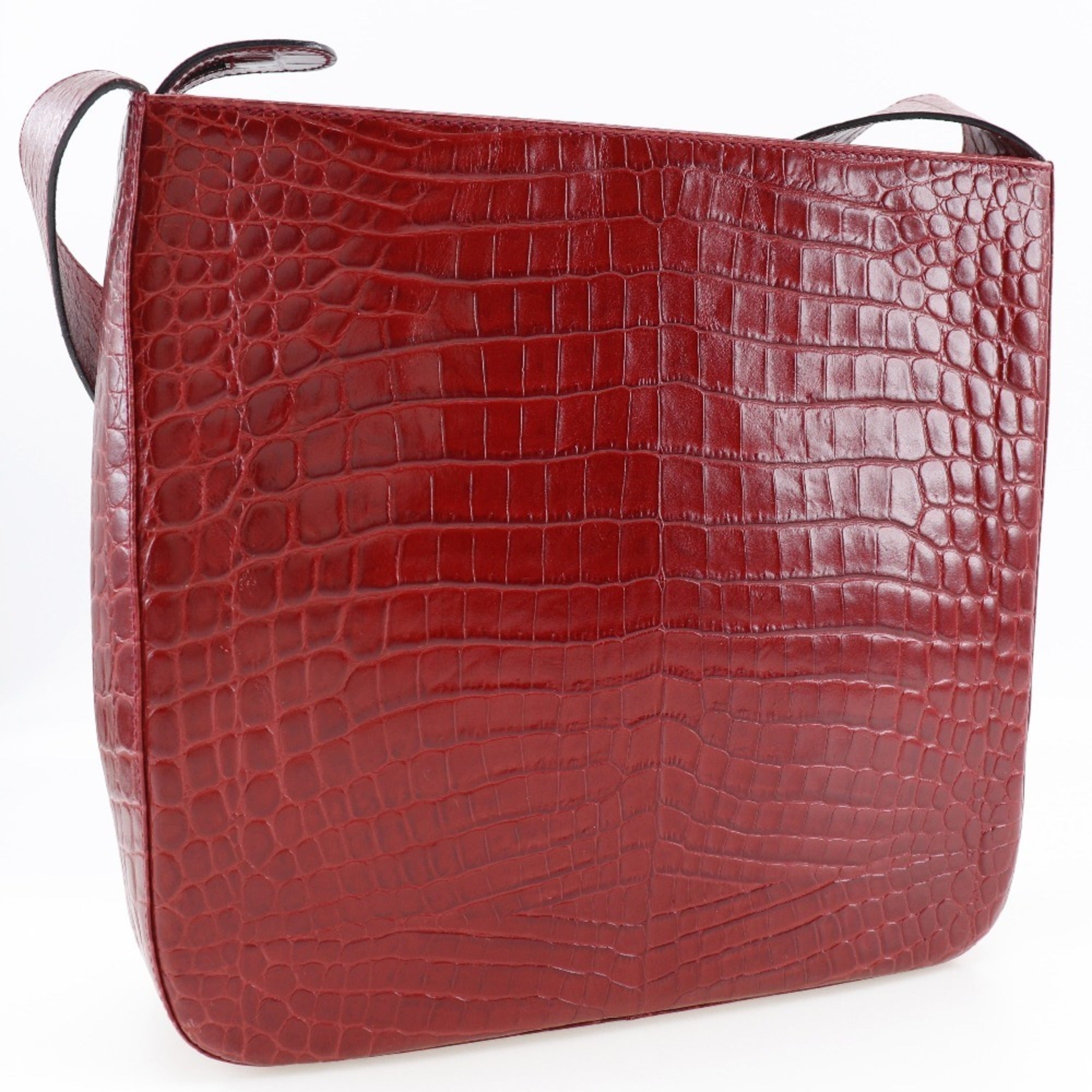 Salvatore Ferragamo Red Color Leather Shoulder Bag (Pre-Owned)