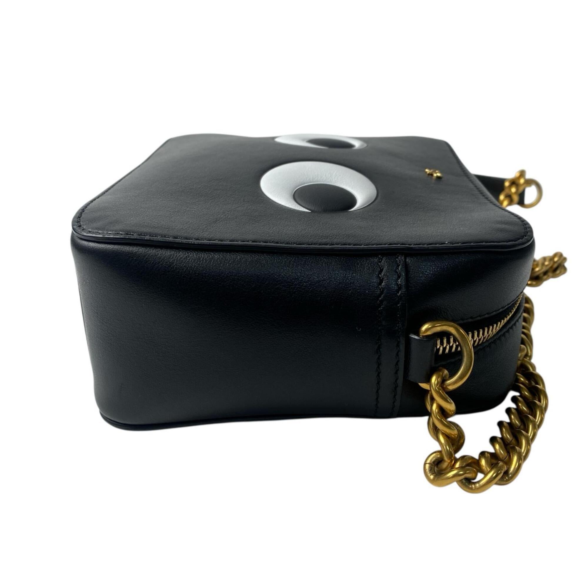 Anya Hindmarch Black Leather Shoulder Bag (Pre-Owned)