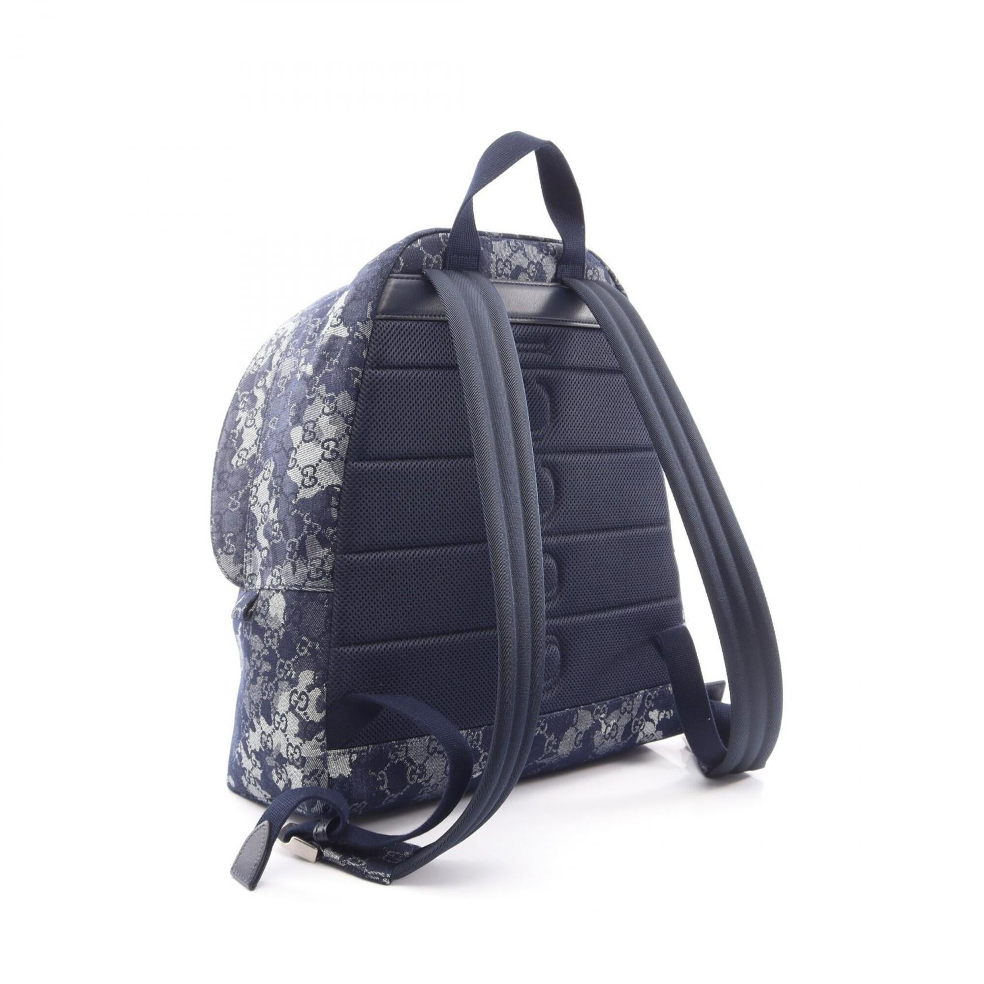 Gucci Navy Denim Backpack Handbag (Pre-Owned)