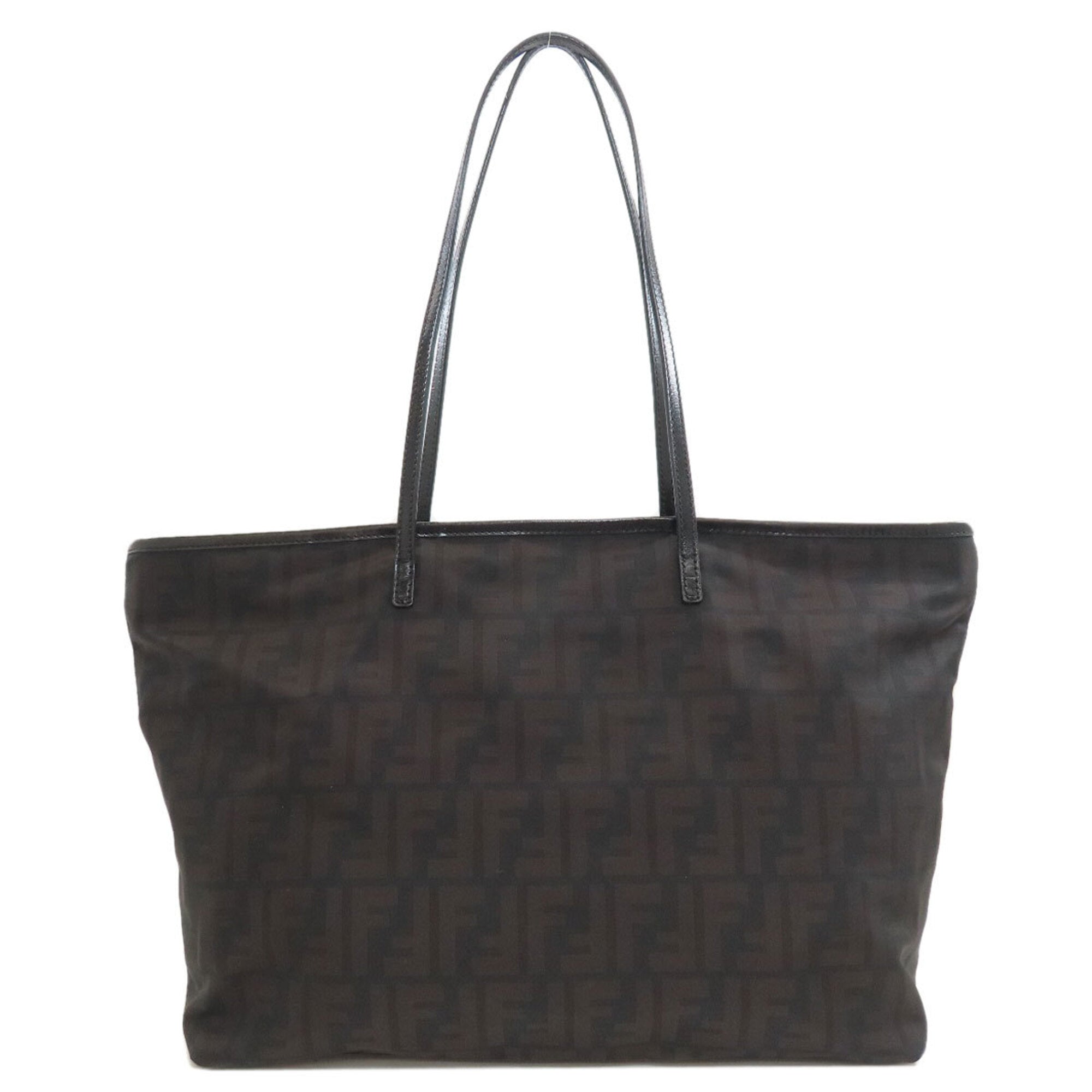 Fendi Zucca Black Brown Nylon Tote Bag (Pre-Owned)