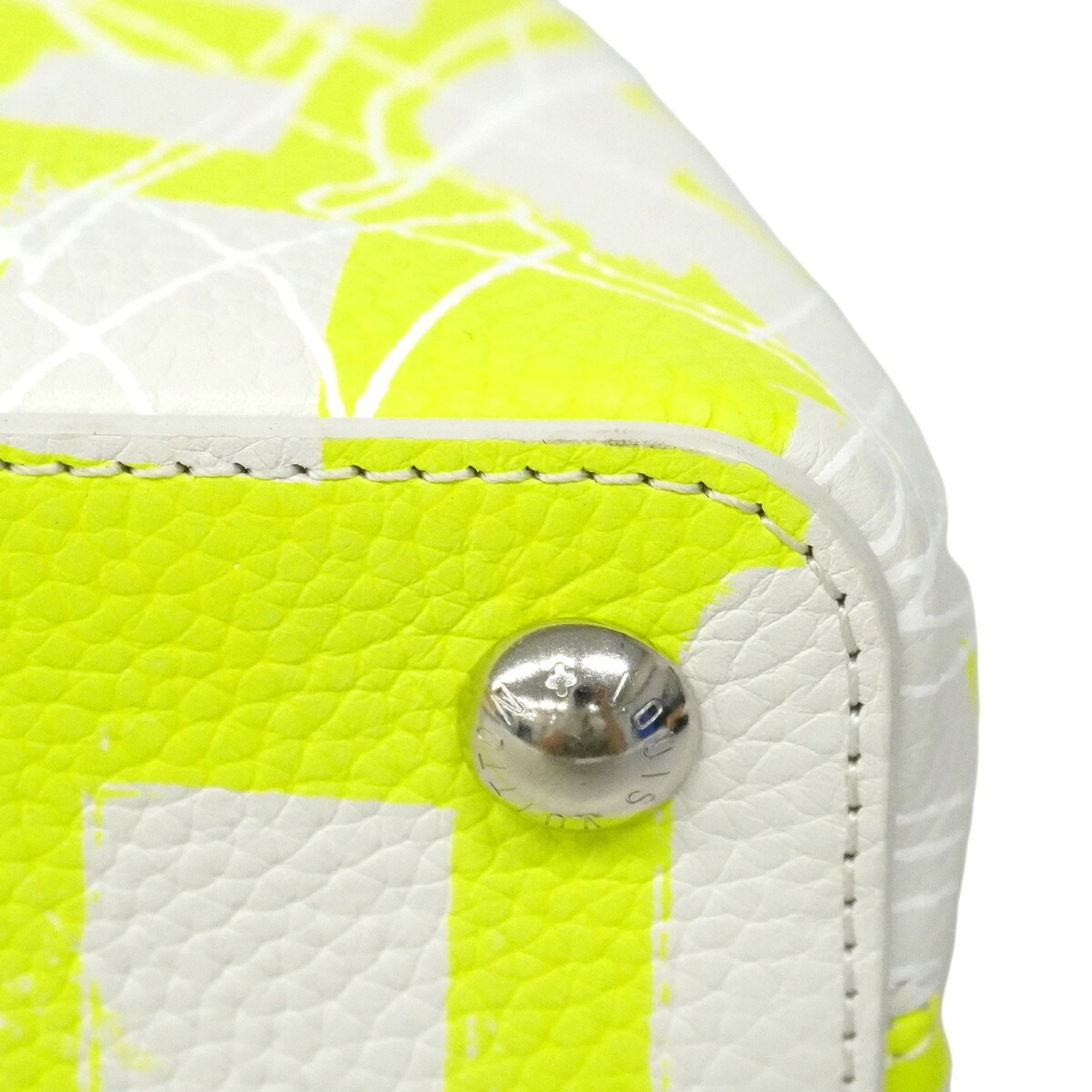 Louis Vuitton White Yellow Handbag (Pre-Owned)