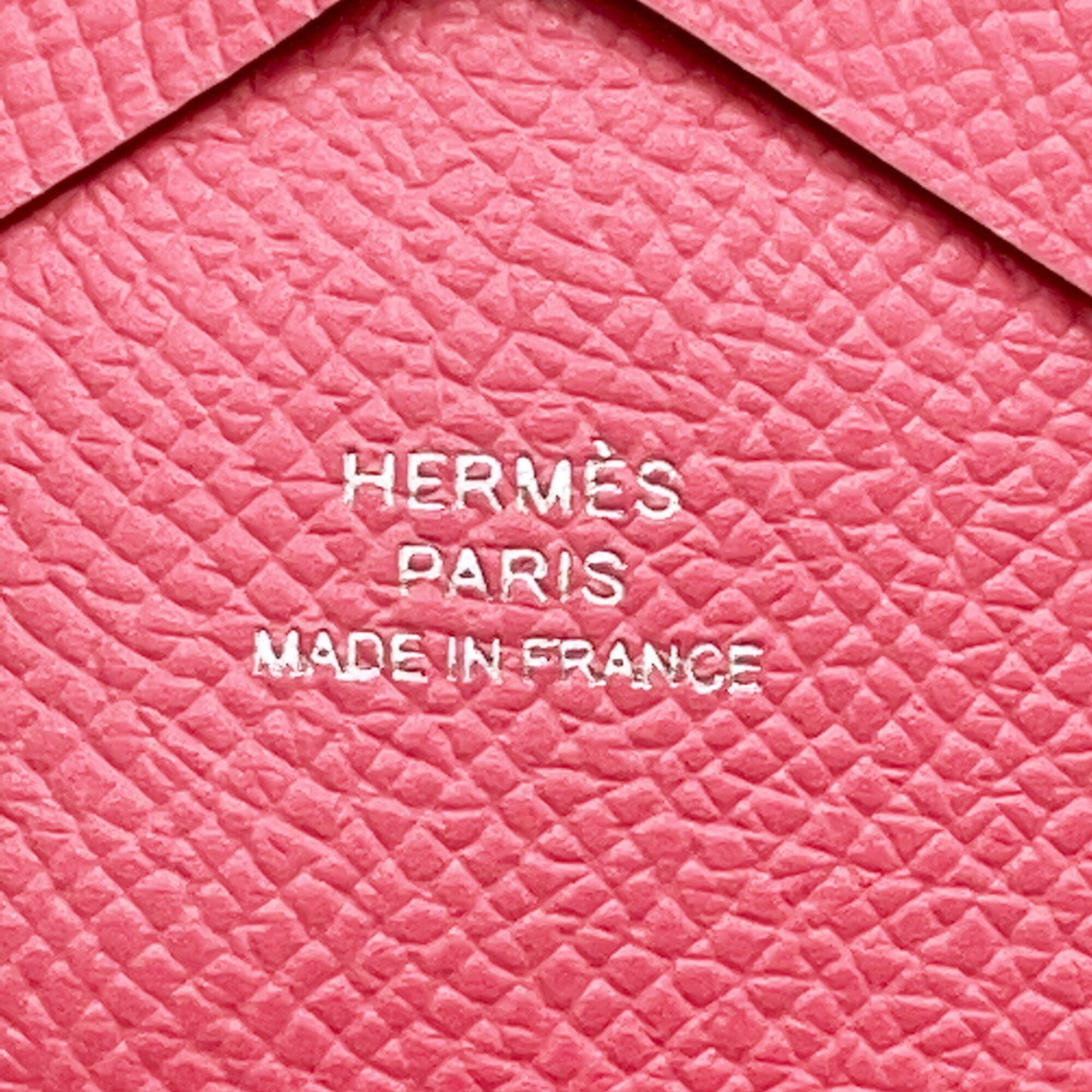 Hermes Rose Azalee Epsom Leather Coin Purse/Coin Case (Pre-Owned)