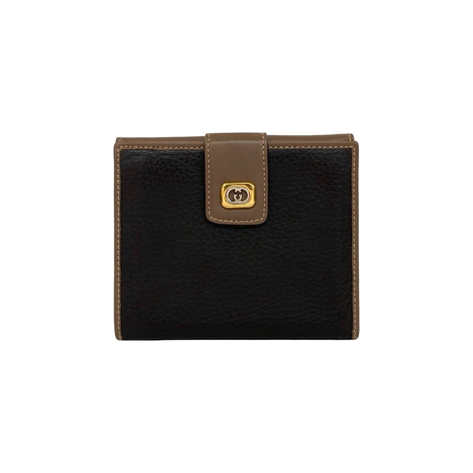 Gucci Black Brown Leather Wallet (Bi-Fold) (Pre-Owned)