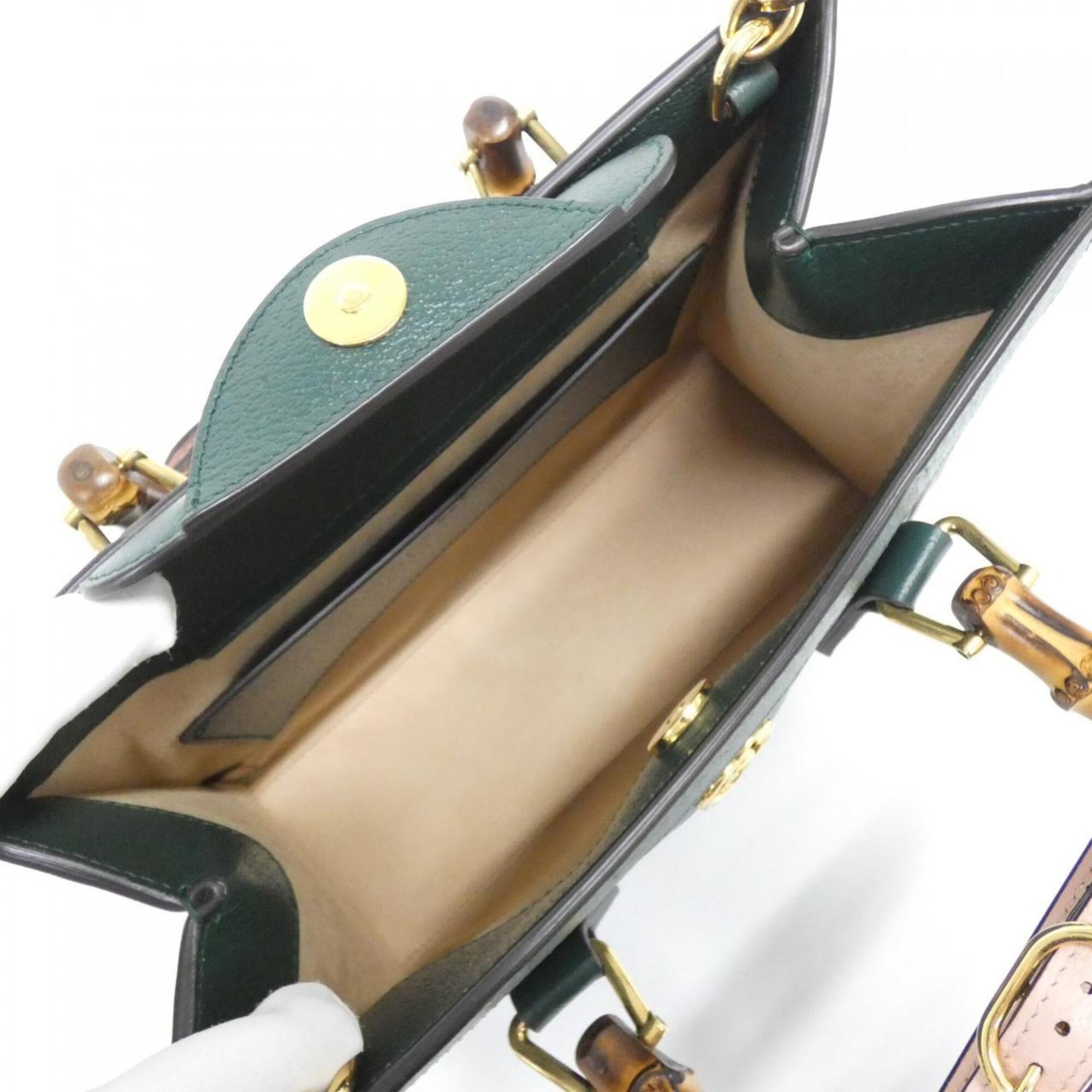 Gucci Green Leather Handbag (Pre-Owned)